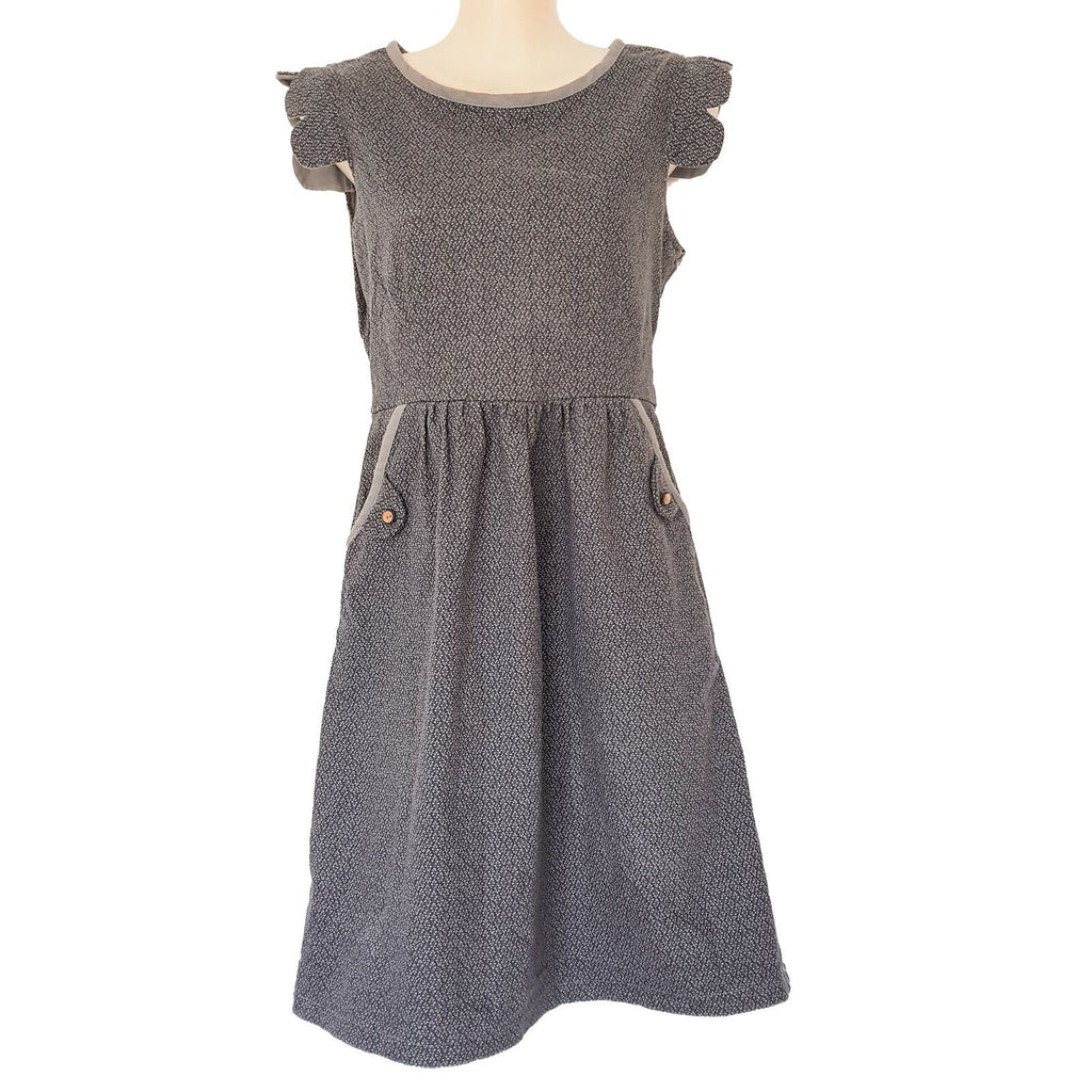 KINDLING Cute Country Style Doll Grey A-Line Floral Dress Anime Cosplay Costume