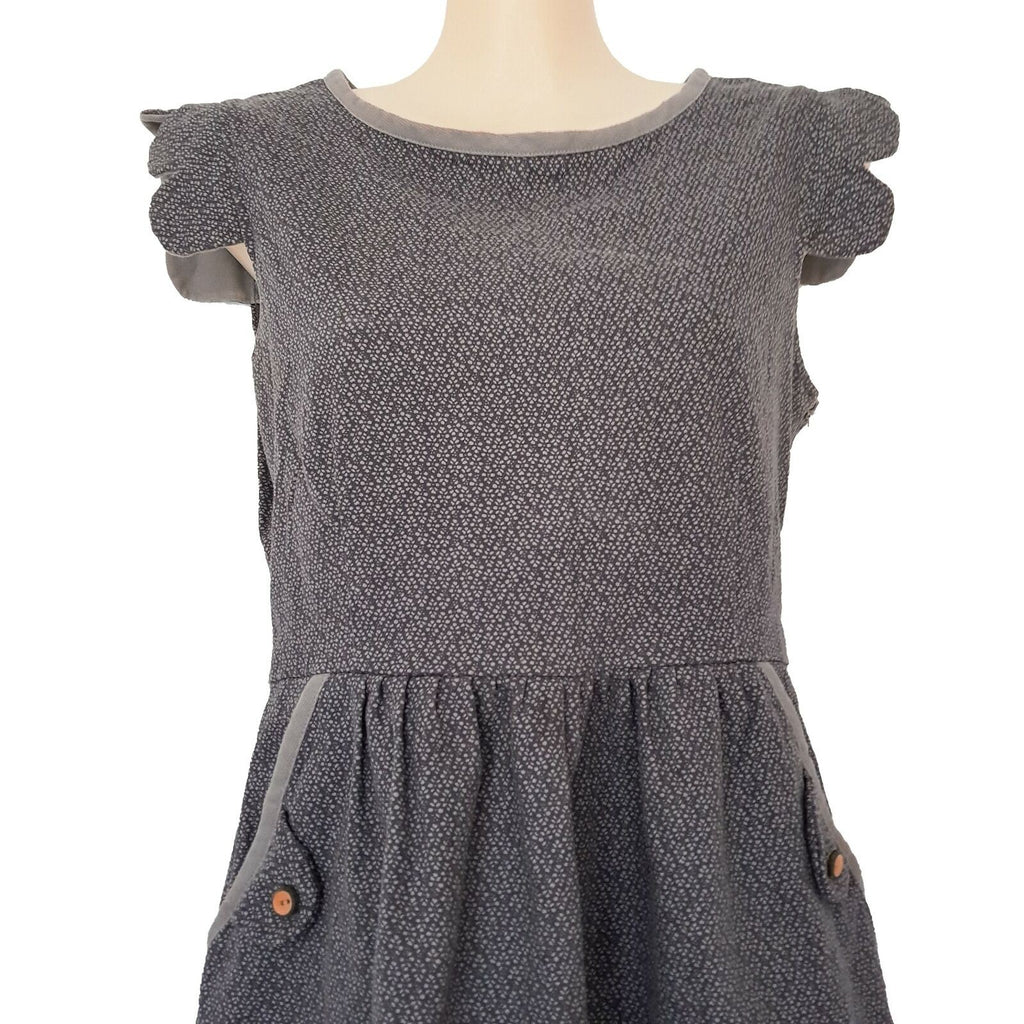KINDLING Cute Country Style Doll Grey A-Line Floral Dress Anime Cosplay Costume