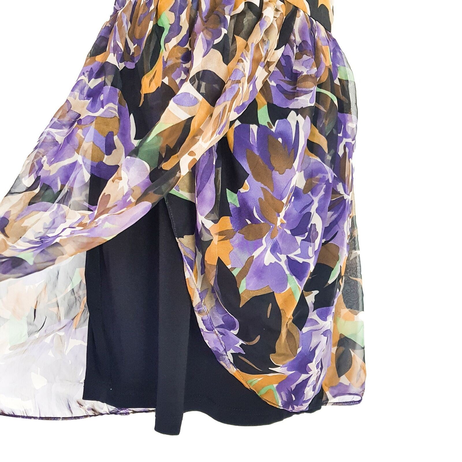 Forcast A-Line One Shoulder Sheath Tulip Dress Party Cocktail Floral Fit Flare S