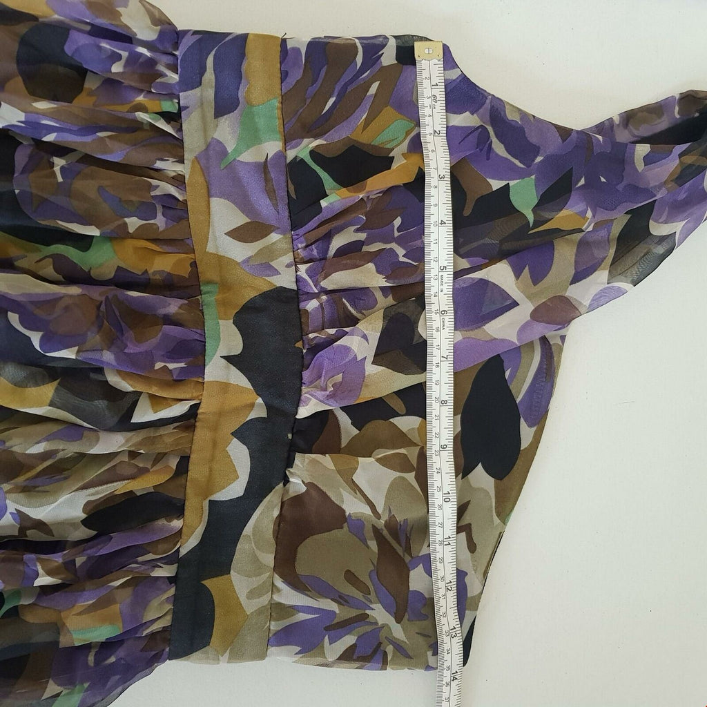 Forcast A-Line One Shoulder Sheath Tulip Dress Party Cocktail Floral Fit Flare S