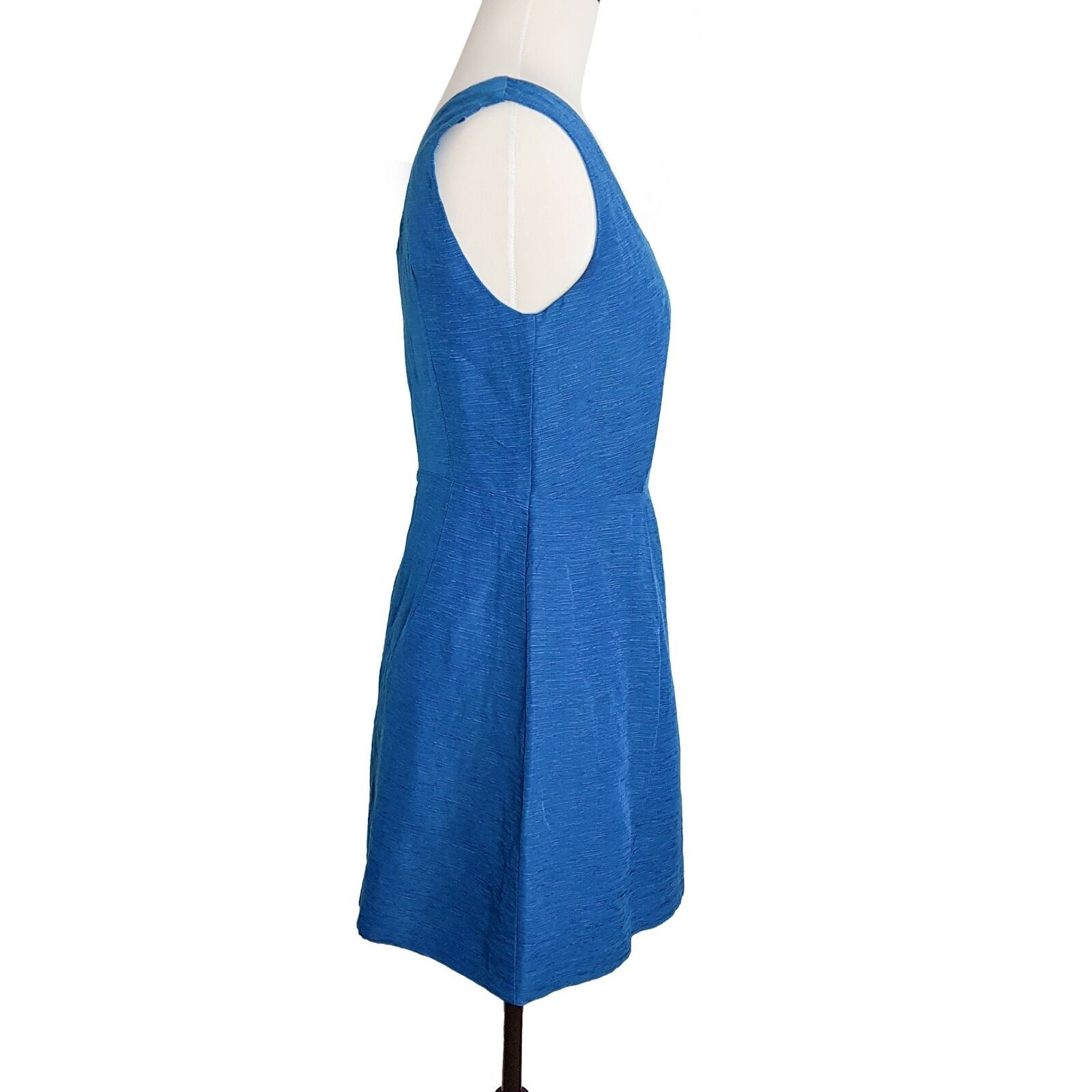 Pilgrim Peacock Dress Silk Linen Blue Green Shimmer Classy Party Designer Dress