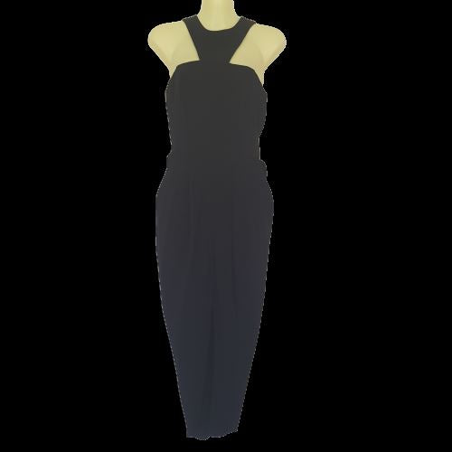 PILGRIM Glass Heart Dress Elegant Black Women's Midi Little Black Dress Halter