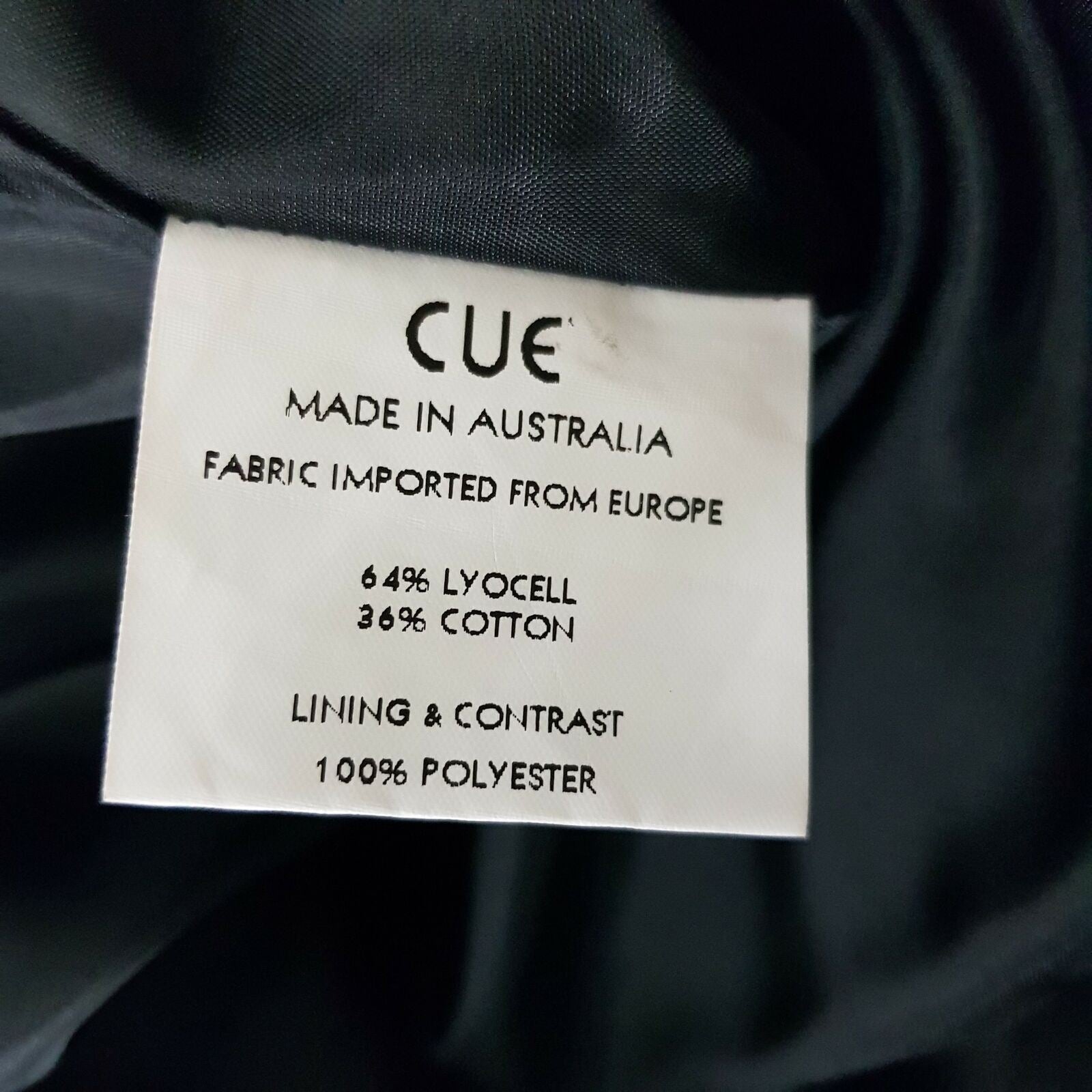 CUE Black Dress 10 Designer Party Cocktail Sleeveless Formal Ruffled Glam LBD