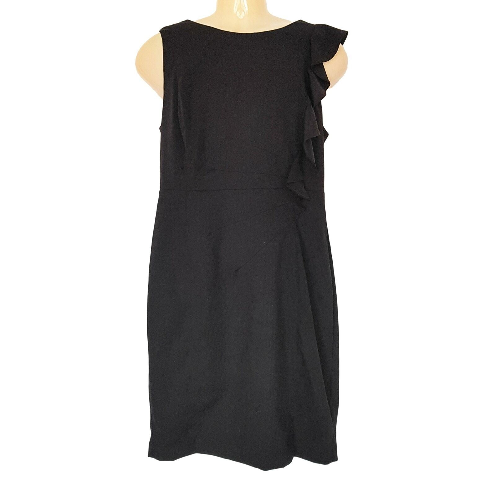 PORTMANS Women's Knee Length Black Dress Sleeveless Formal Work Business Wear
