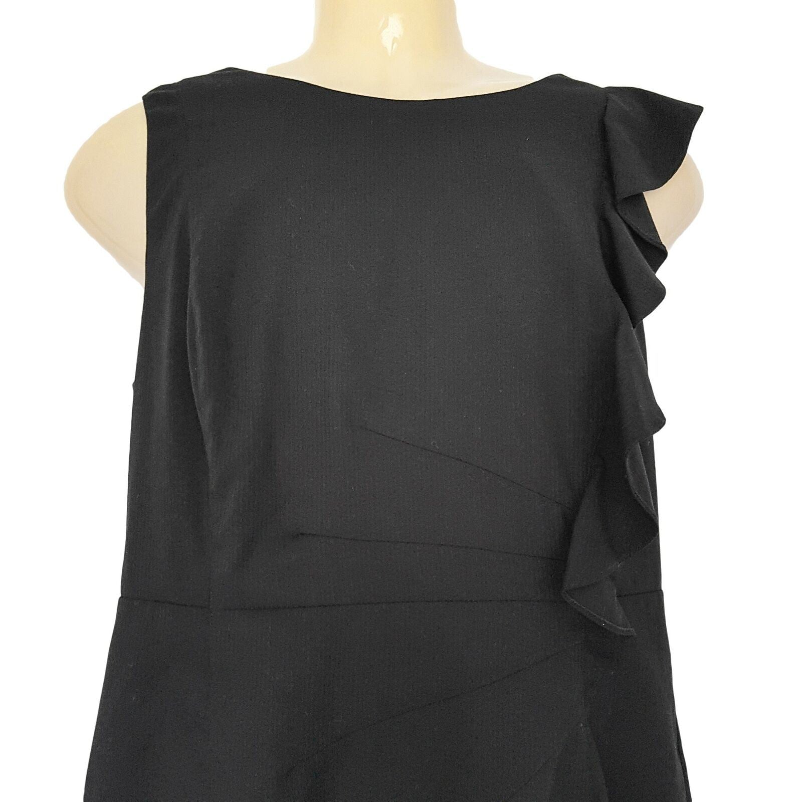 PORTMANS Women's Knee Length Black Dress Sleeveless Formal Work Business Wear