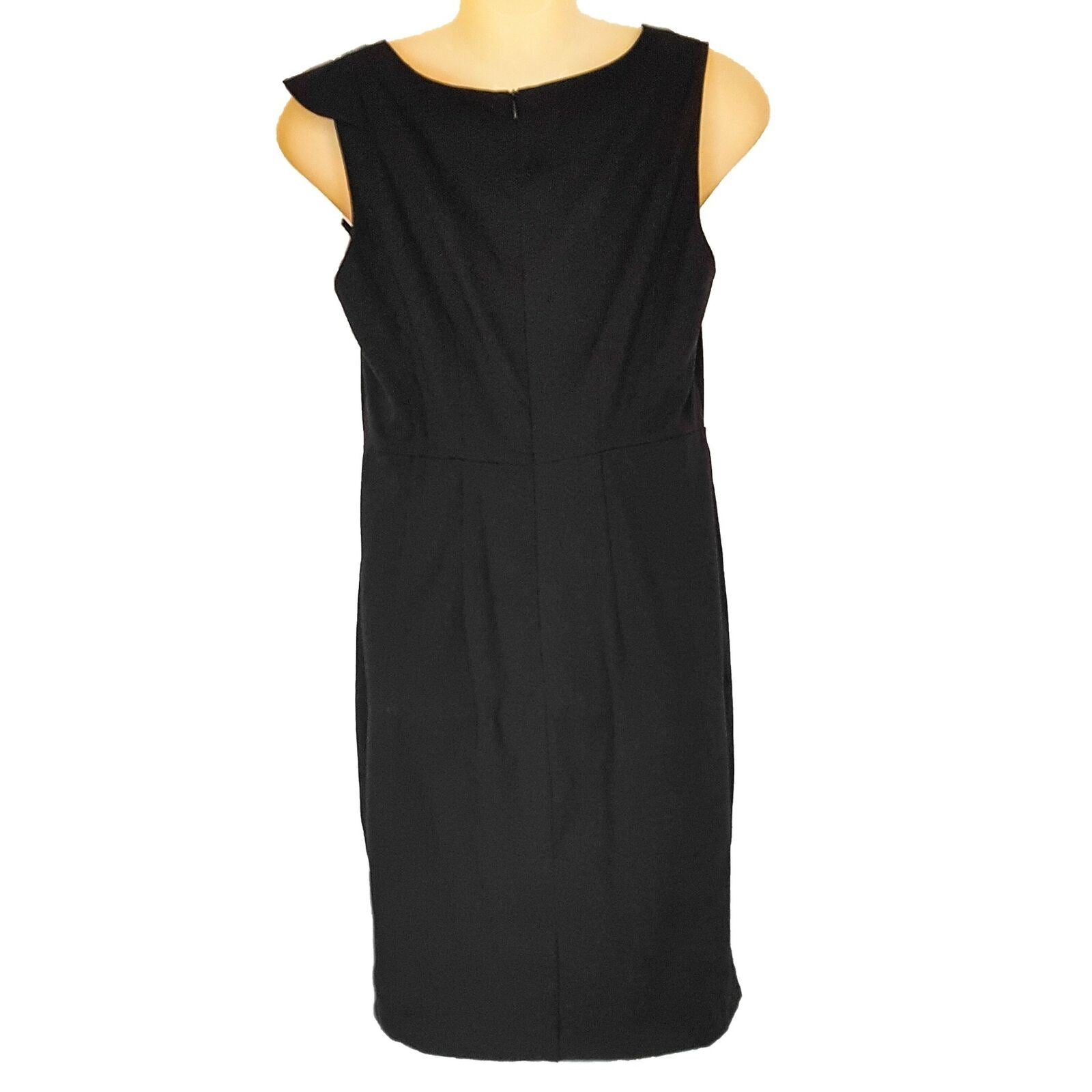 PORTMANS Women's Knee Length Black Dress Sleeveless Formal Work Business Wear