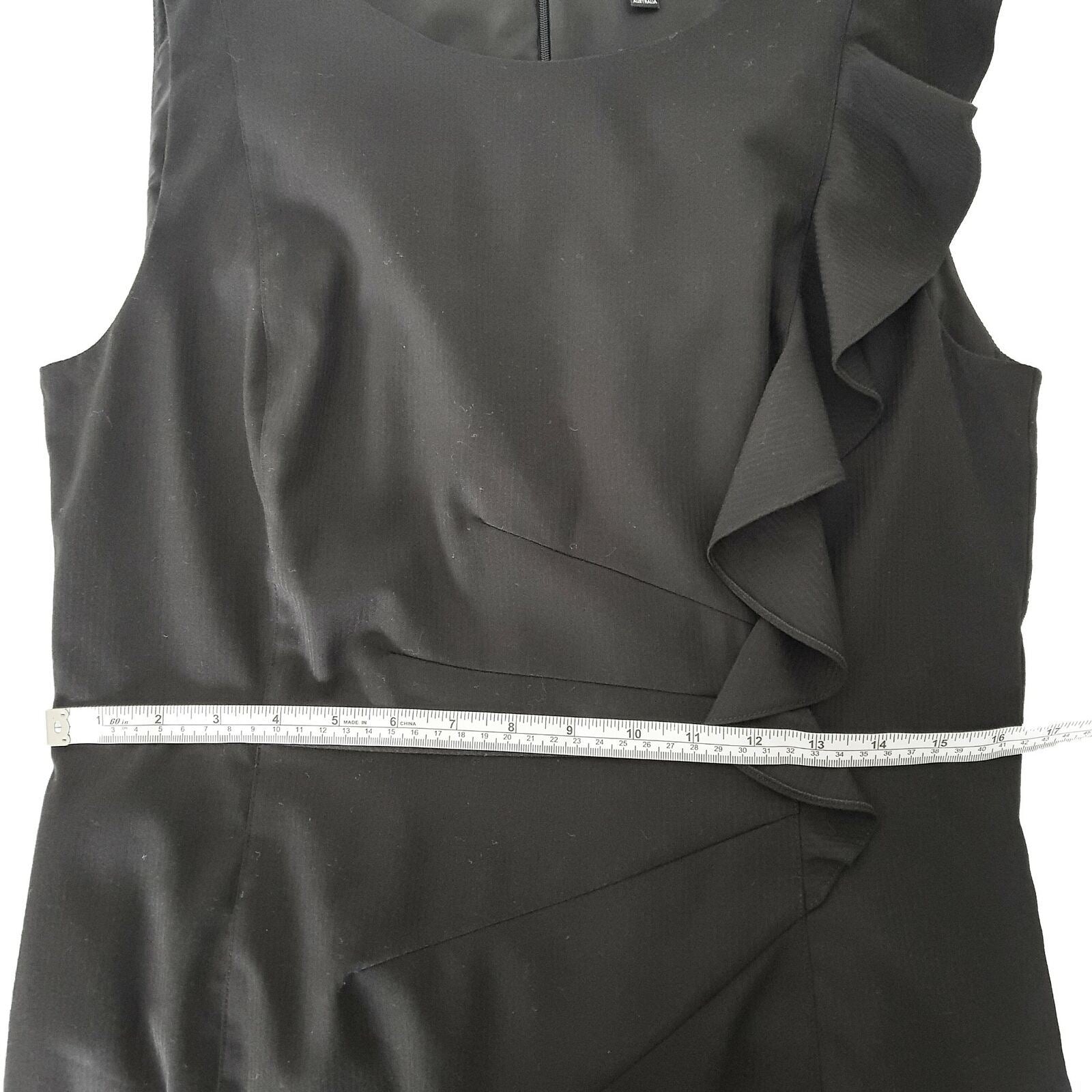 PORTMANS Women's Knee Length Black Dress Sleeveless Formal Work Business Wear