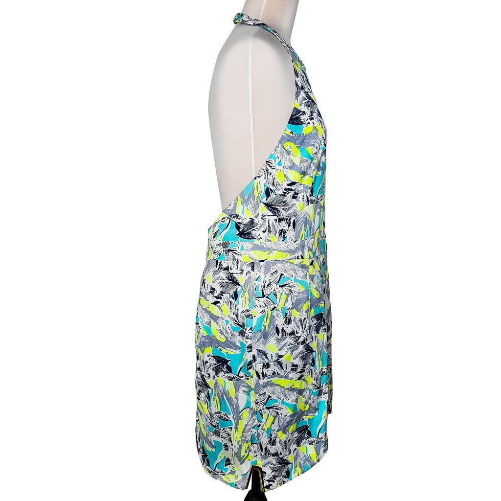 White Closet Tropical Mini Shift Dress Tropical Bright Fluoro Sexy Party Summer
