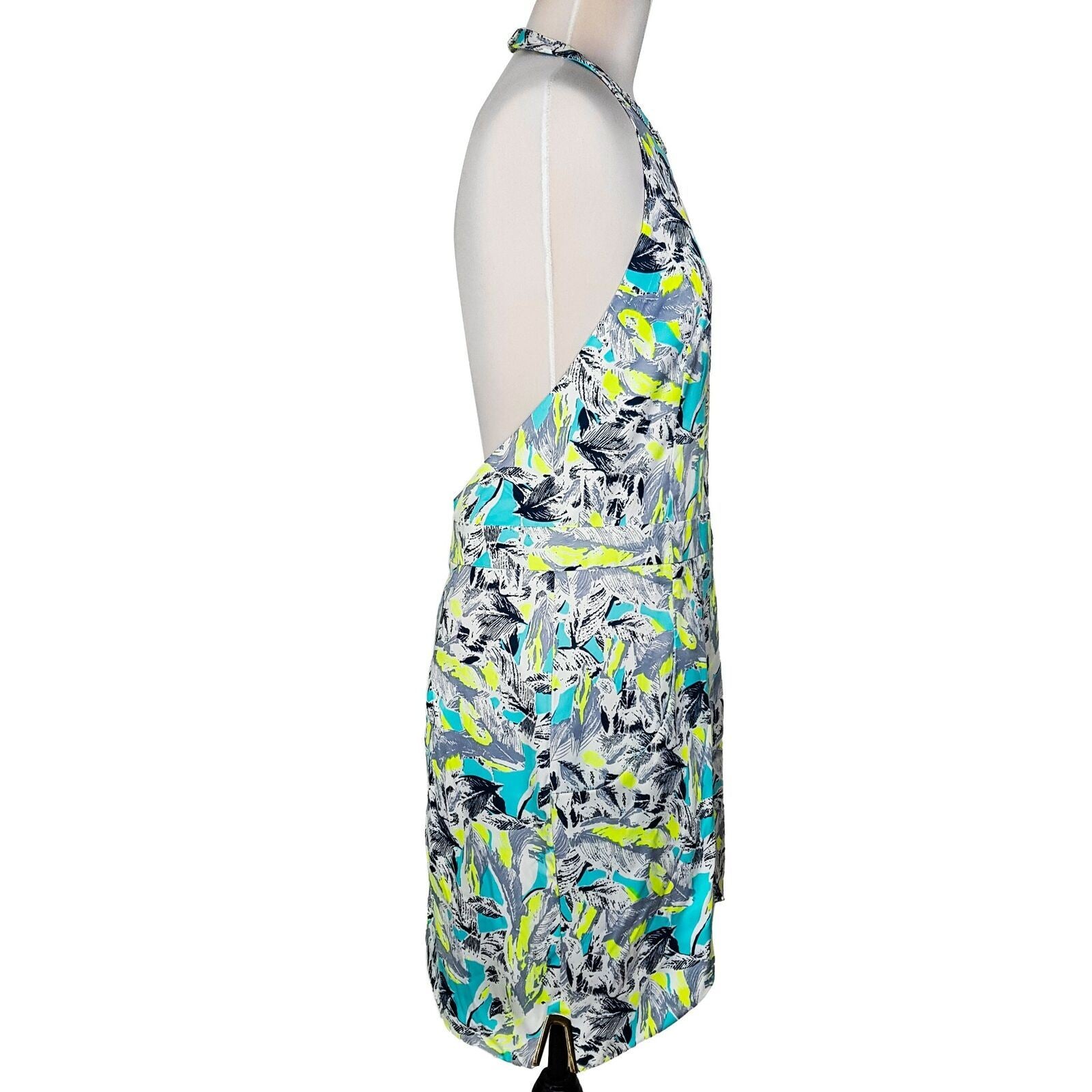 White Closet Tropical Mini Shift Dress Tropical Bright Fluoro Sexy Party Summer