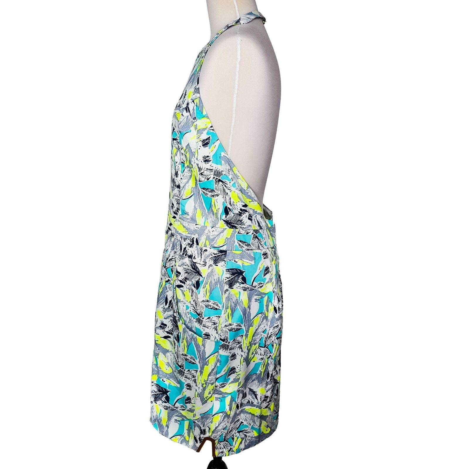 White Closet Tropical Mini Shift Dress Tropical Bright Fluoro Sexy Party Summer
