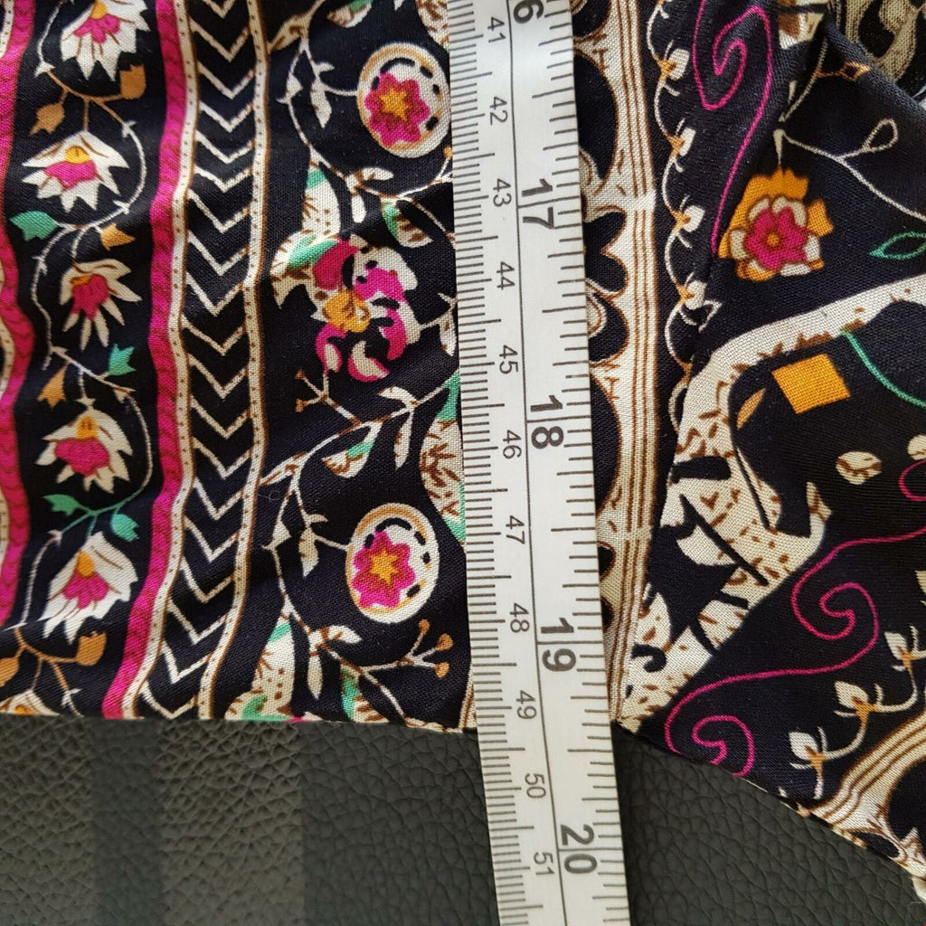 KISS THE SKY Cold Shoulder Dress Size L Safari Print Crochet Flowy Relaxed Fit