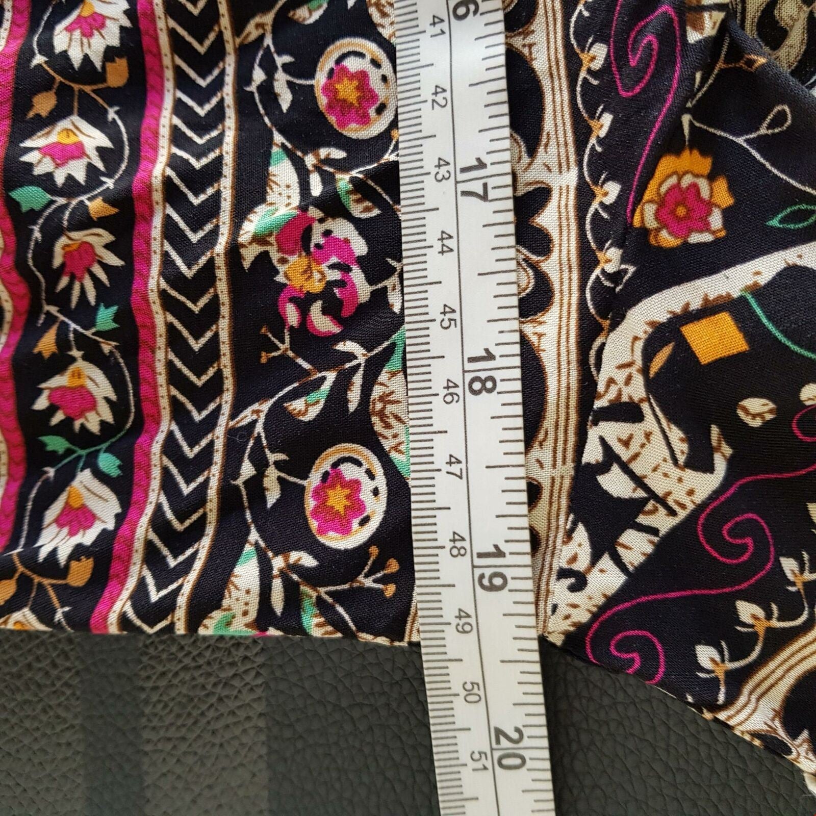 KISS THE SKY Cold Shoulder Dress Size L Safari Print Crochet Flowy Relaxed Fit