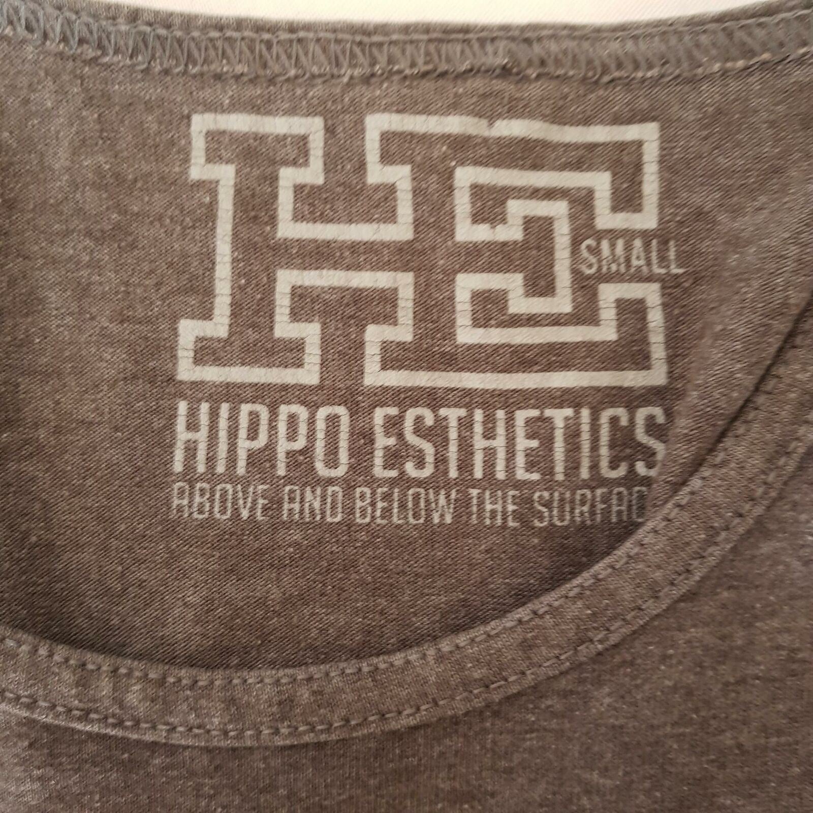 HIPPO ESTHETICS Men Women Unisex Grey Pink Sleeveless Rock Singlet Tank Top Tee