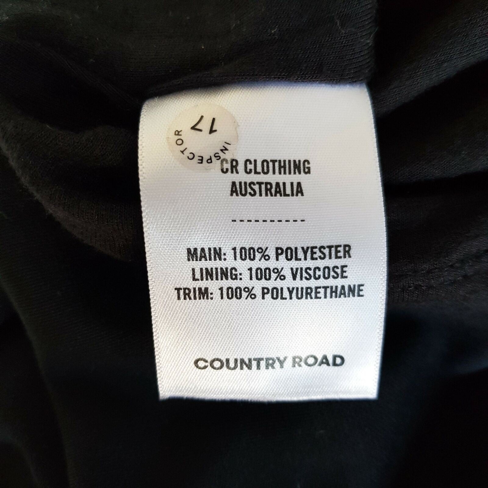 COUNTRY ROAD Black Midi Pencil Dress Size Small Half Sleeve Closure Workwear