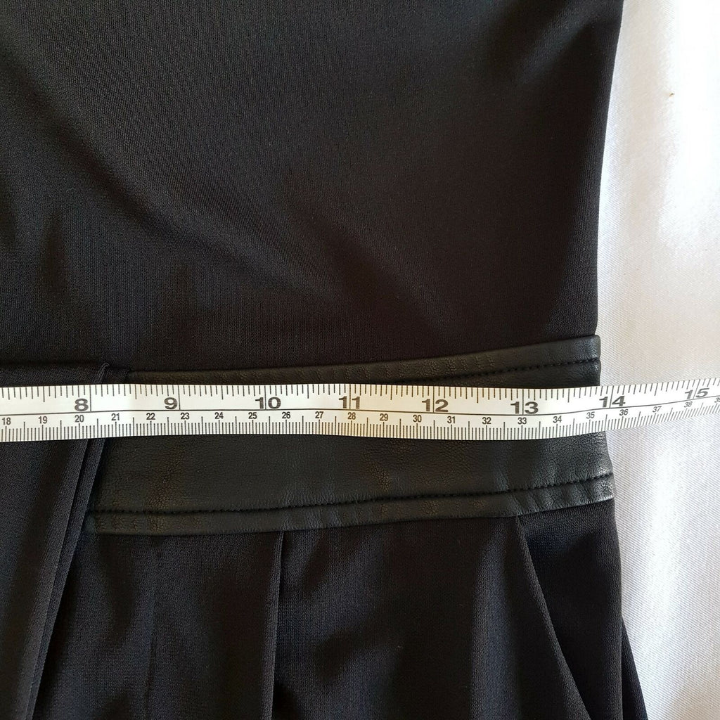 COUNTRY ROAD Black Midi Pencil Dress Size Small Half Sleeve Closure Workwear