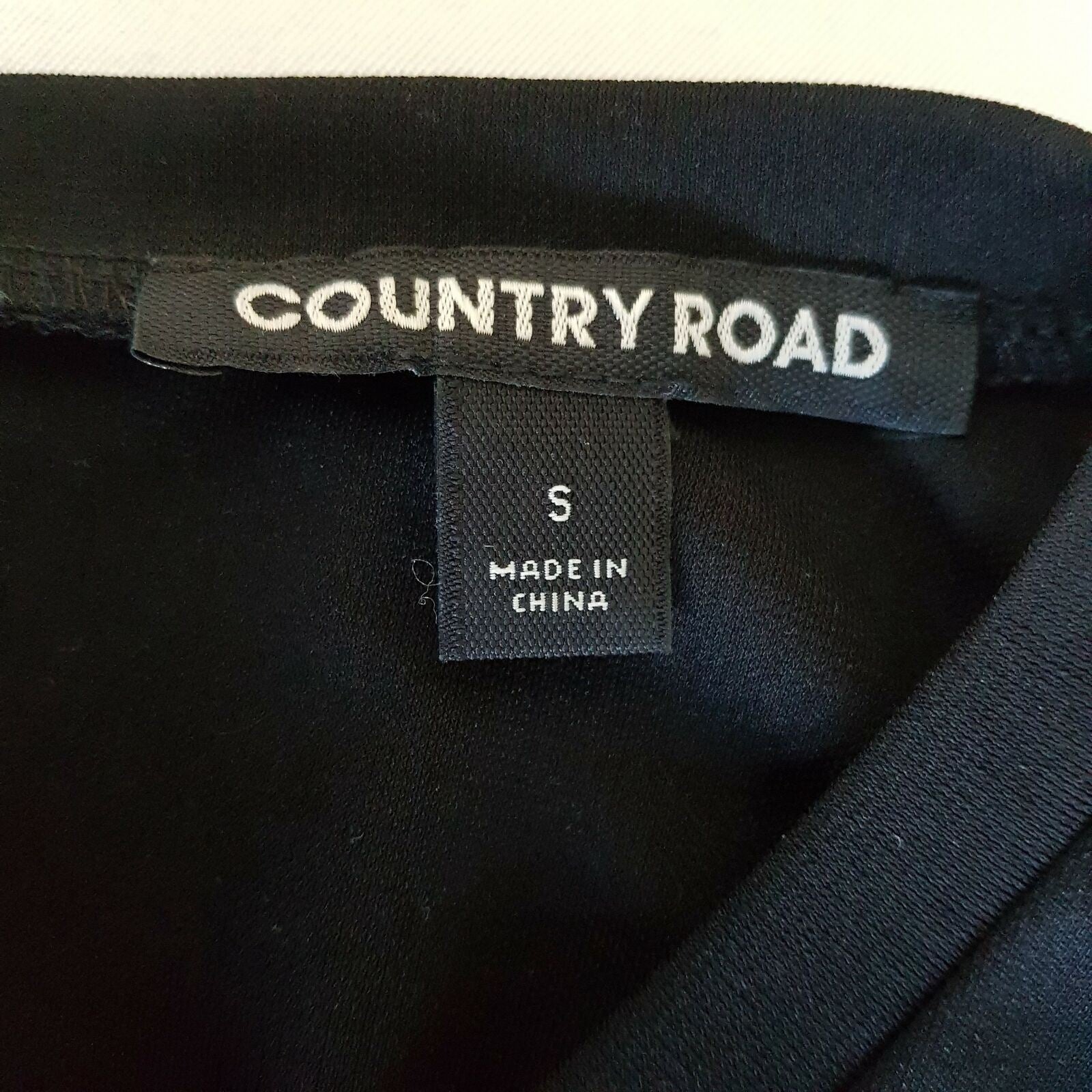 COUNTRY ROAD Black Midi Pencil Dress Size Small Half Sleeve Closure Workwear