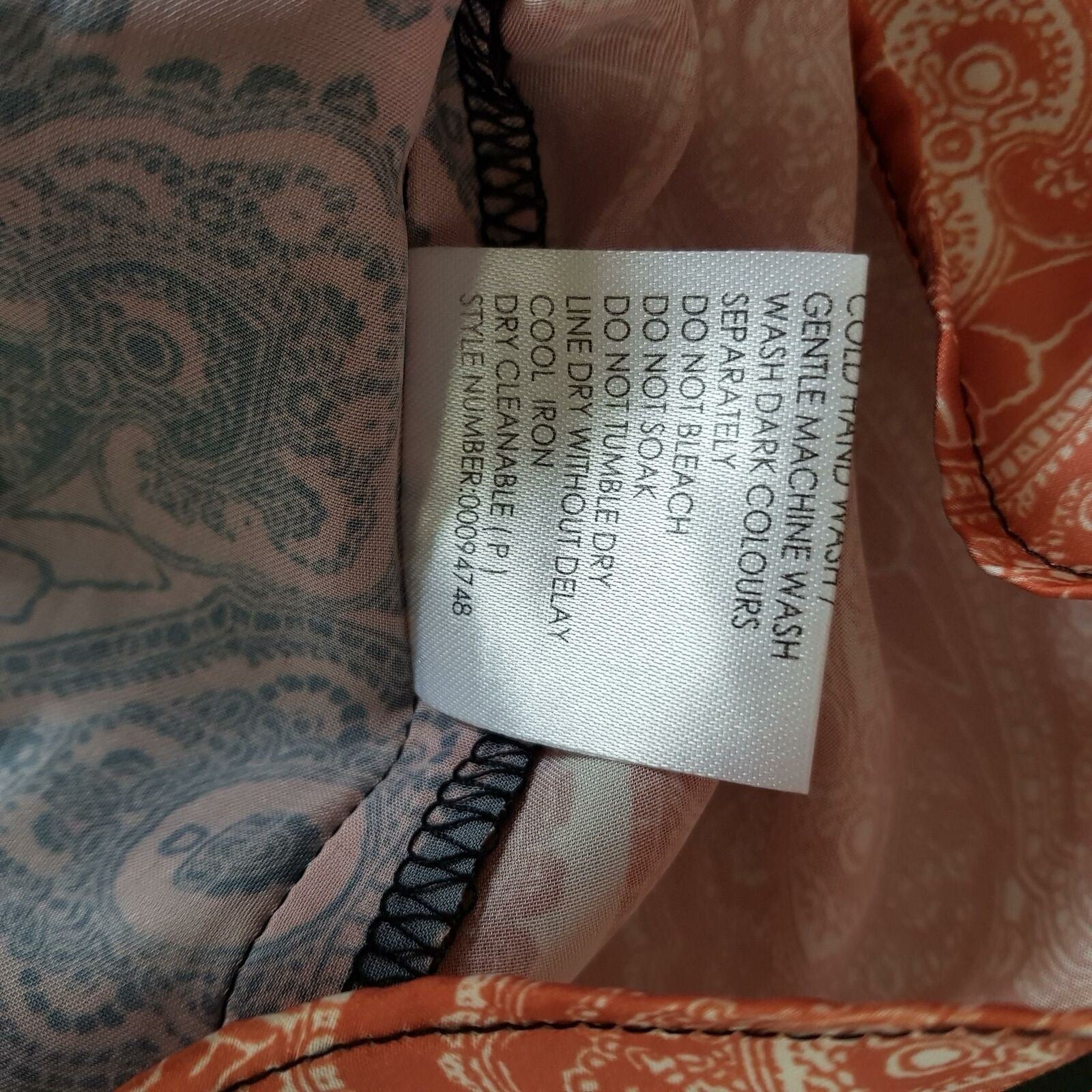 Katies Cutout Trapeze Ombre Paisley Top Blouse Party Cocktail Sleeveless Tunic