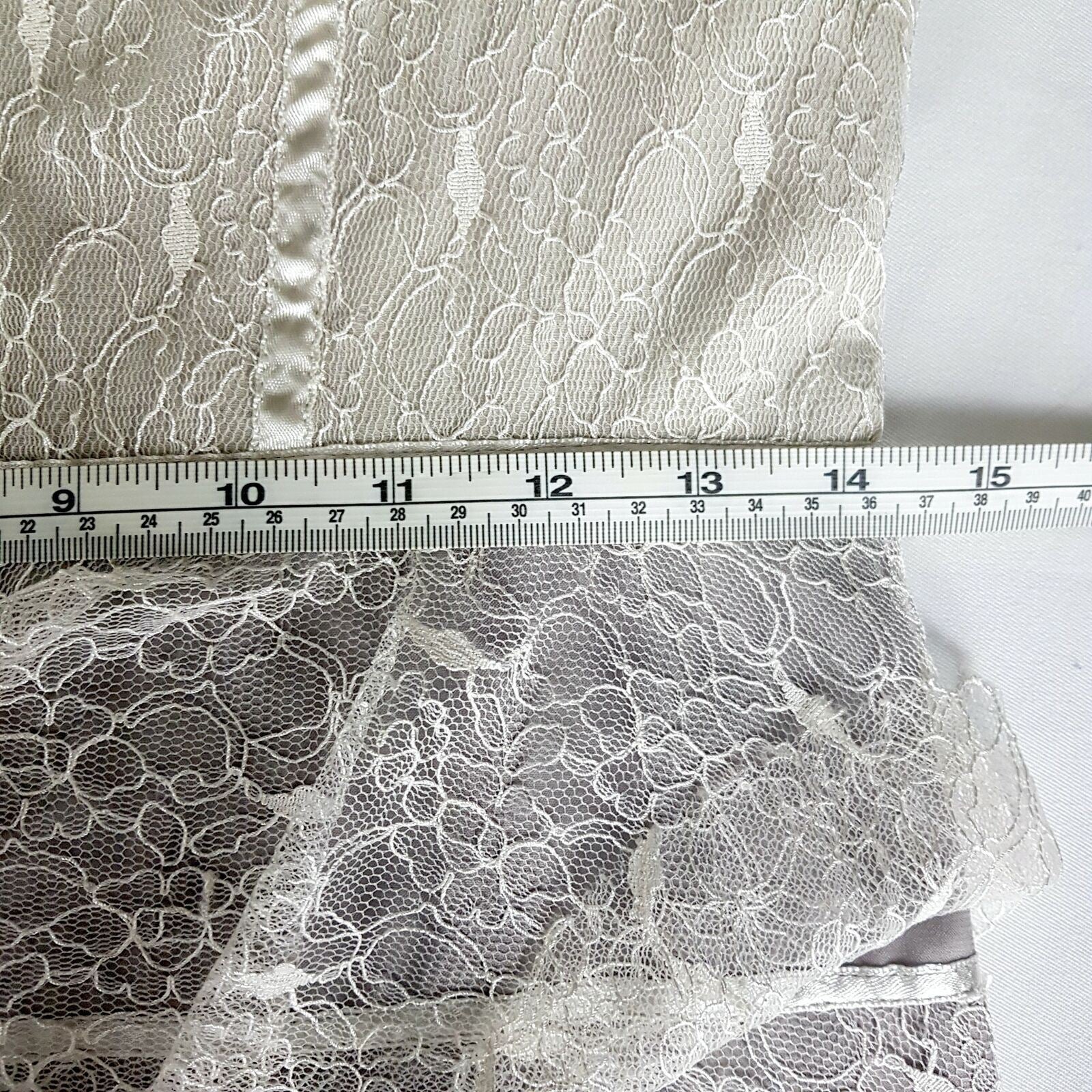 ALANNAH HILL Broken Hearted Haze Frock Metallic Grey White Lace Silk Party Dress
