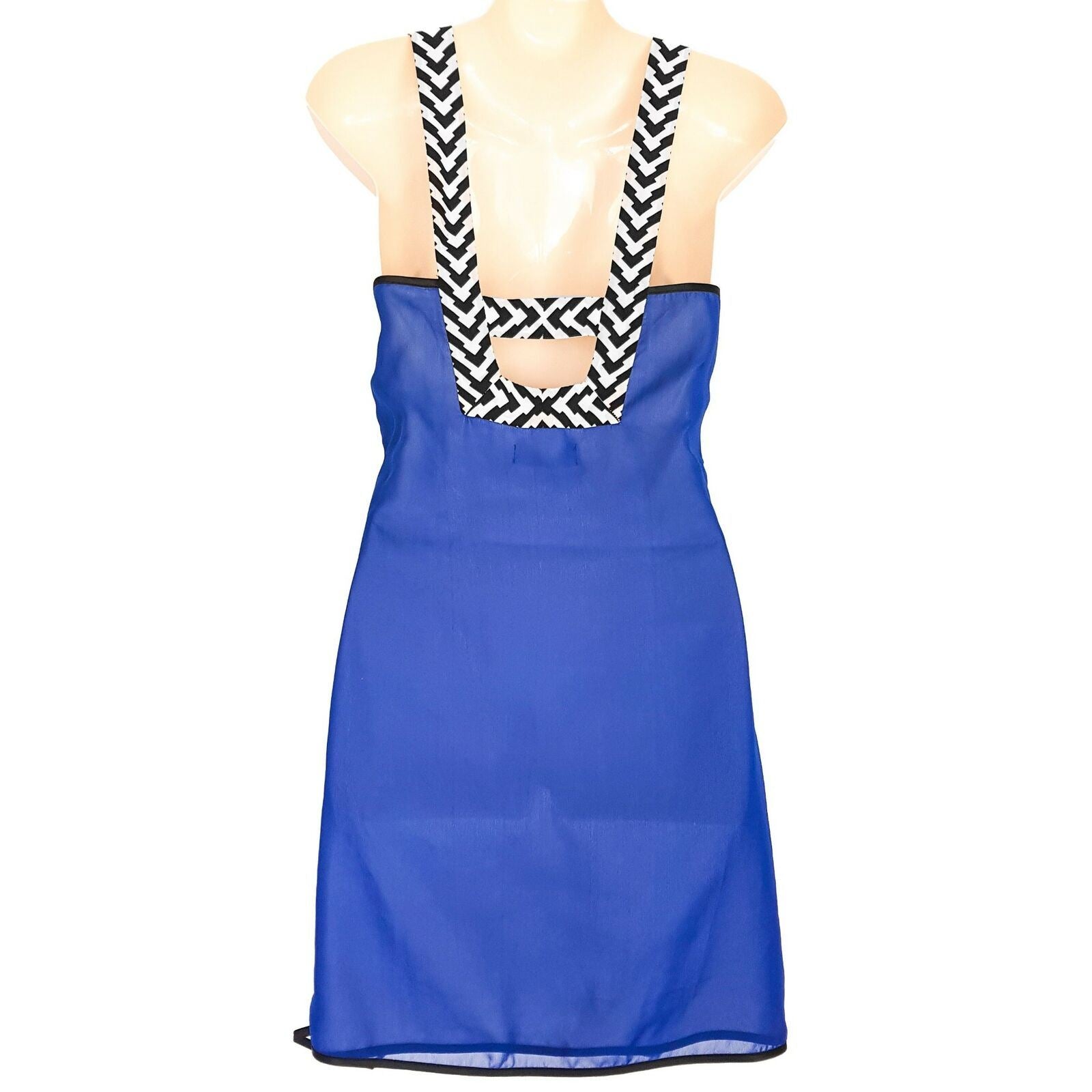 PILGRIM Women's Halter Split Front Love Song Chiffon Tank Dress Blue Size 6, NWT