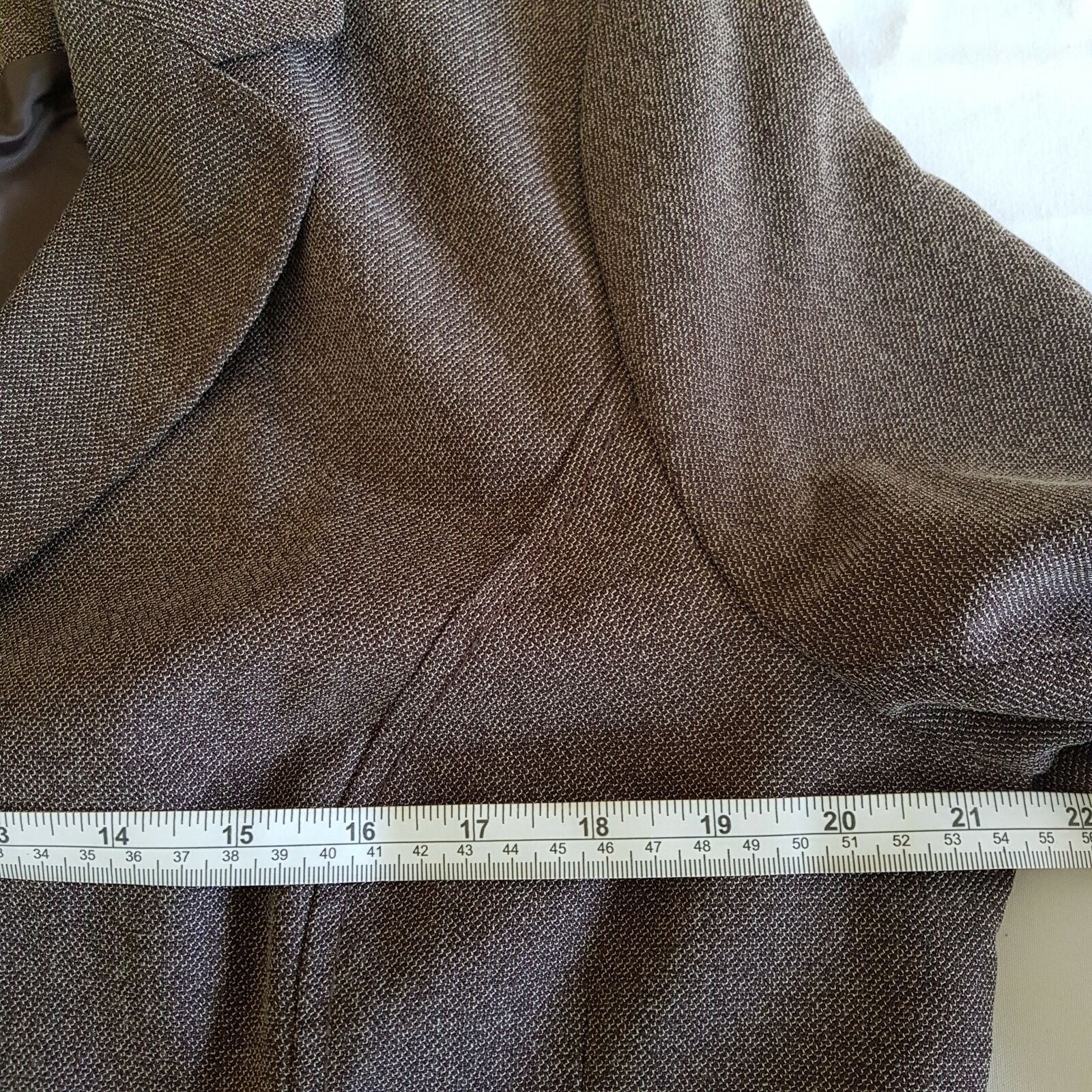 KINGFIELD Charles Voegele Dark Brown Women's Blazer Skirt Workwear Set Size 16