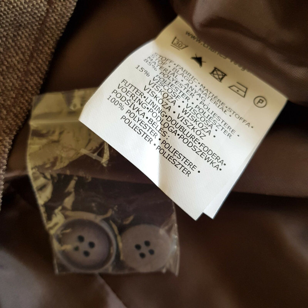 KINGFIELD Charles Voegele Dark Brown Women's Blazer Skirt Workwear Set Size 16