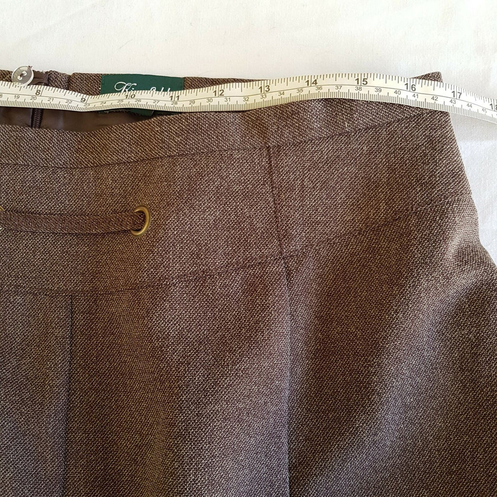 KINGFIELD Charles Voegele Dark Brown Women's Blazer Skirt Workwear Set Size 16