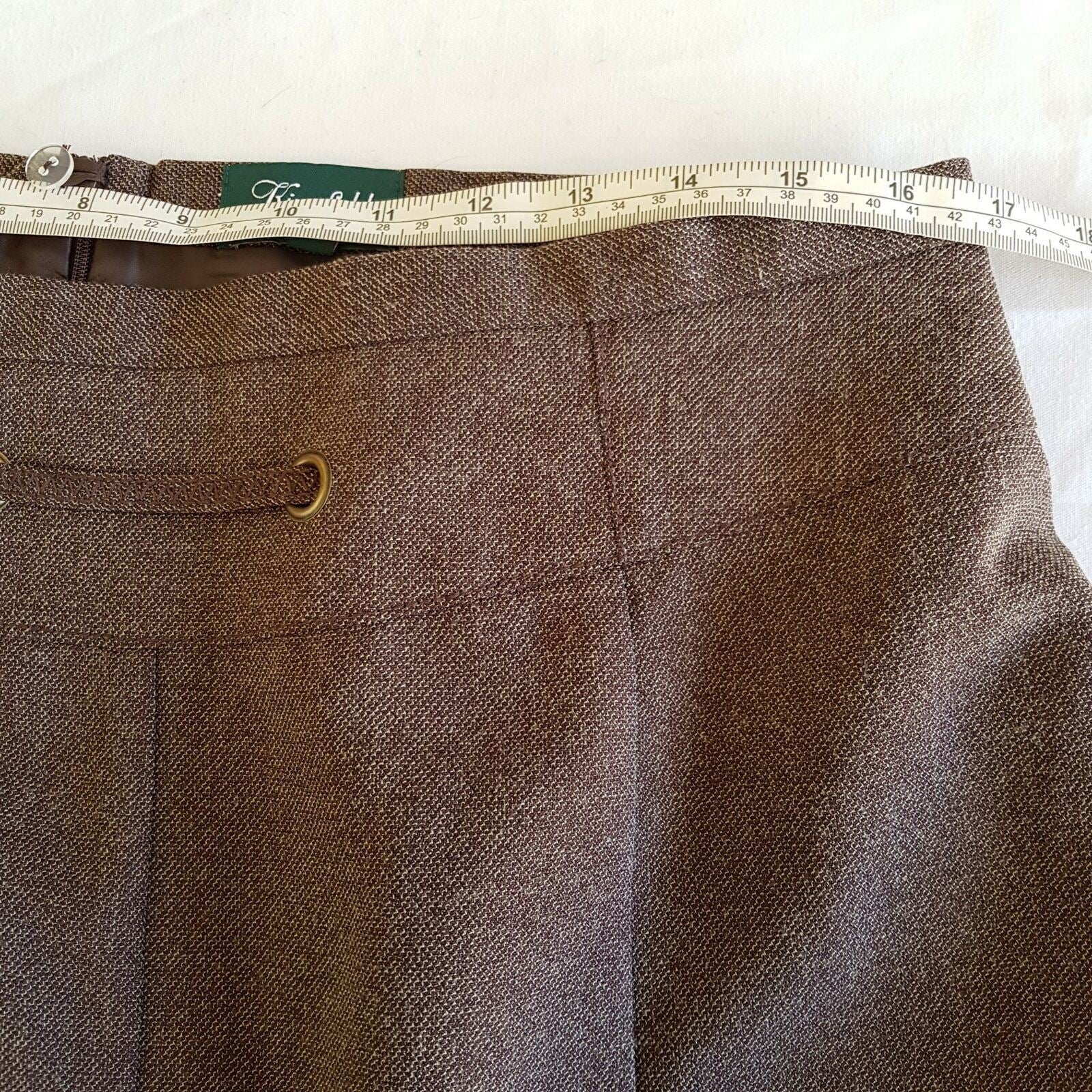 KINGFIELD Charles Voegele Dark Brown Women's Blazer Skirt Workwear Set Size 16