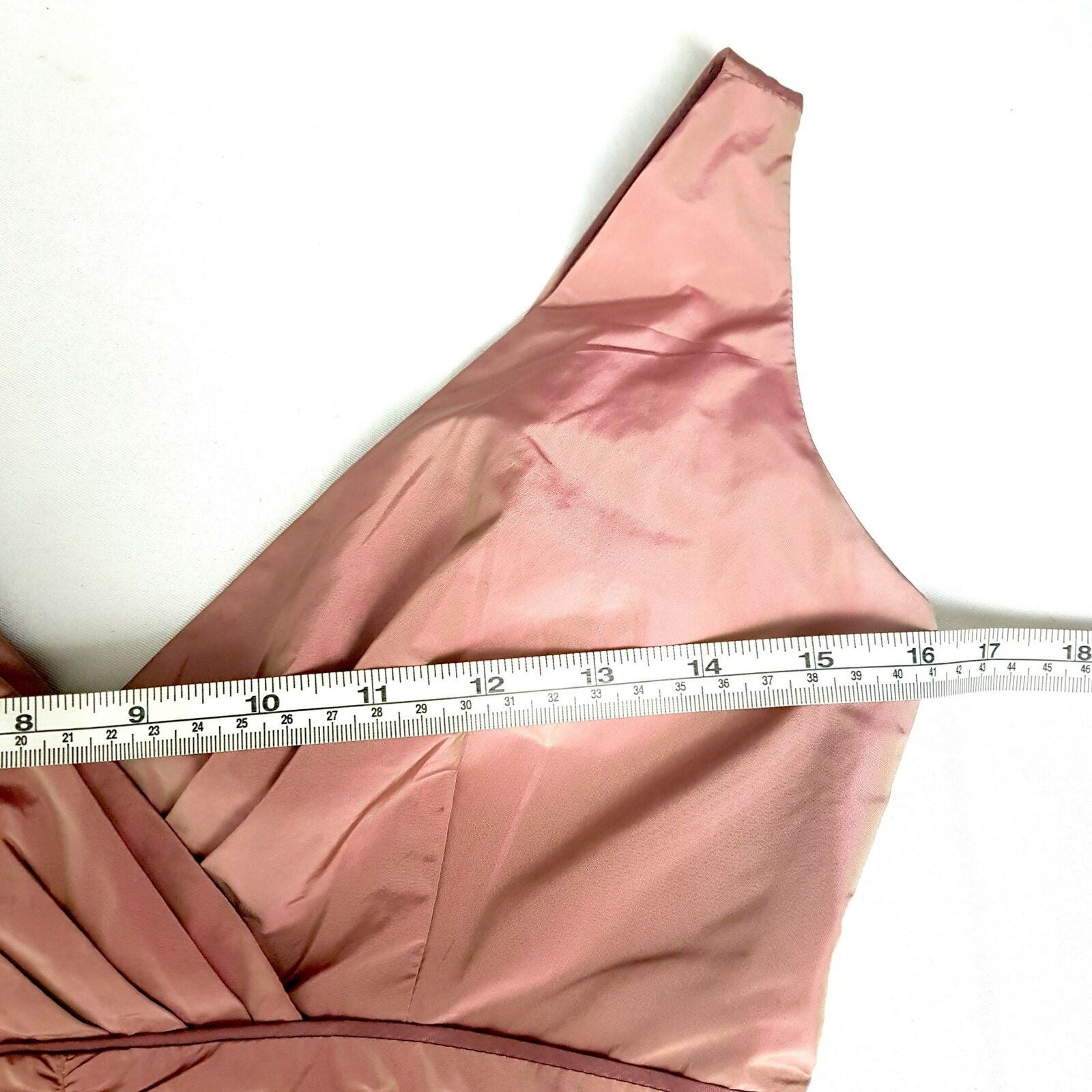 JIGSAW Sleeveless Pleated Neck Silk Midi Length Party A-Line Dress Peach Size 6