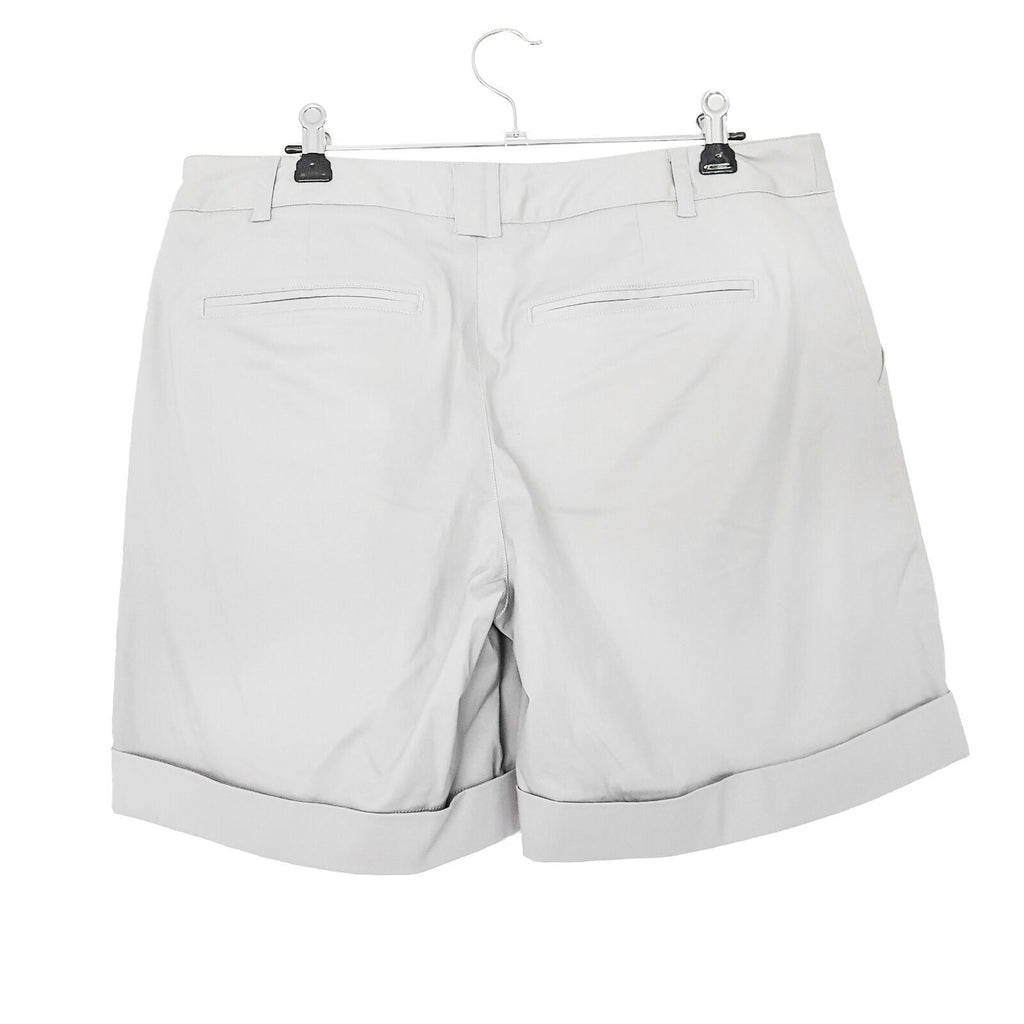 DAVID LAWRENCE Women's Mid Rise Waist Grey Shorts Cotton Casual Ladies Wear