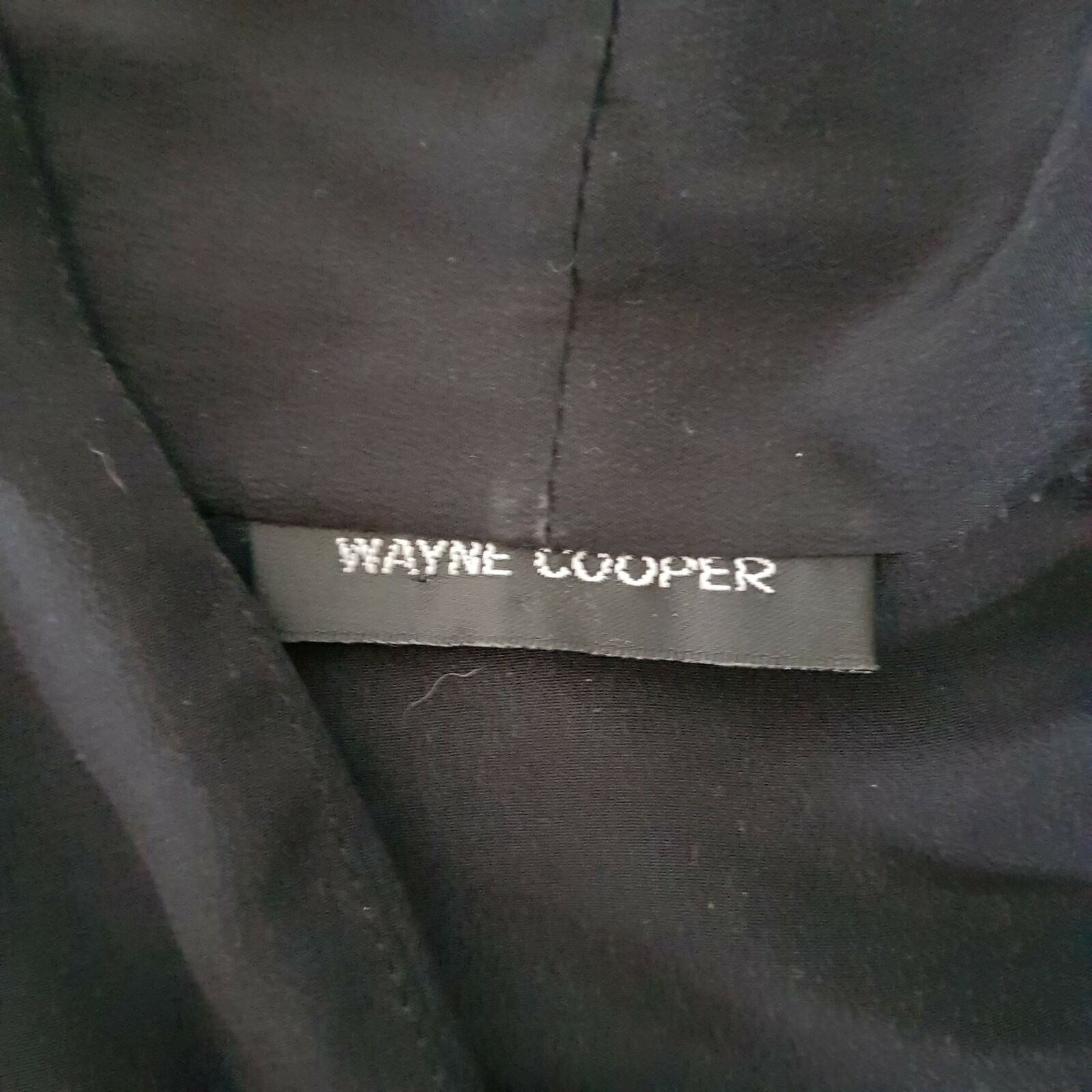 WAYNE COOPER 100% Silk Black Formal Long Sleeve Cardigan Jacket Ladies WorkWear