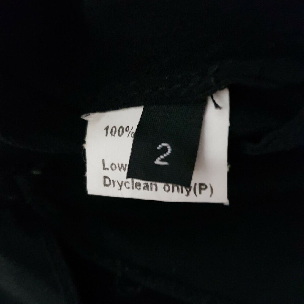 WAYNE COOPER 100% Silk Black Formal Long Sleeve Cardigan Jacket Ladies WorkWear