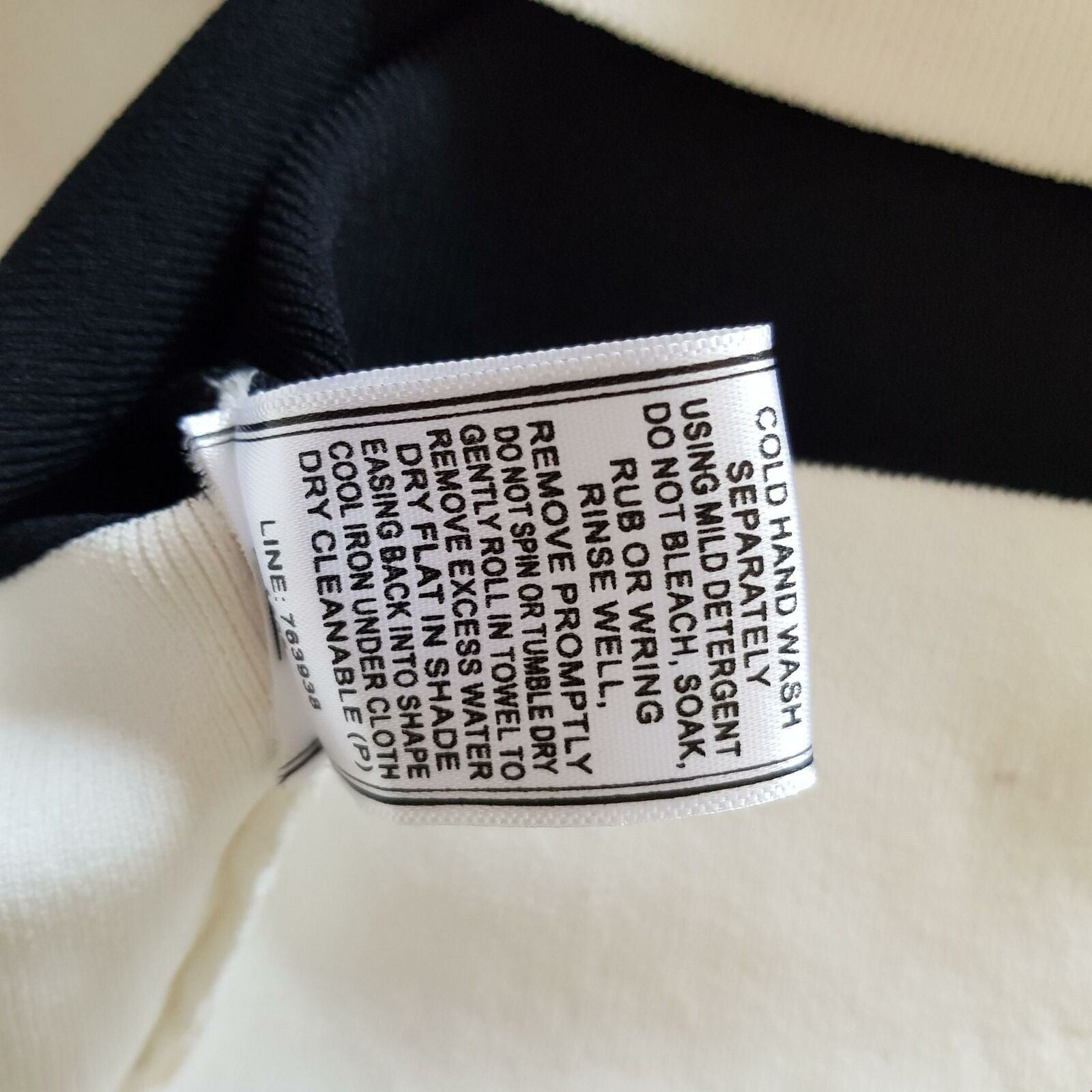 PORTMANS Black White Striped Skirt Straight Hi-Low Stretch Elastic Waist Casual