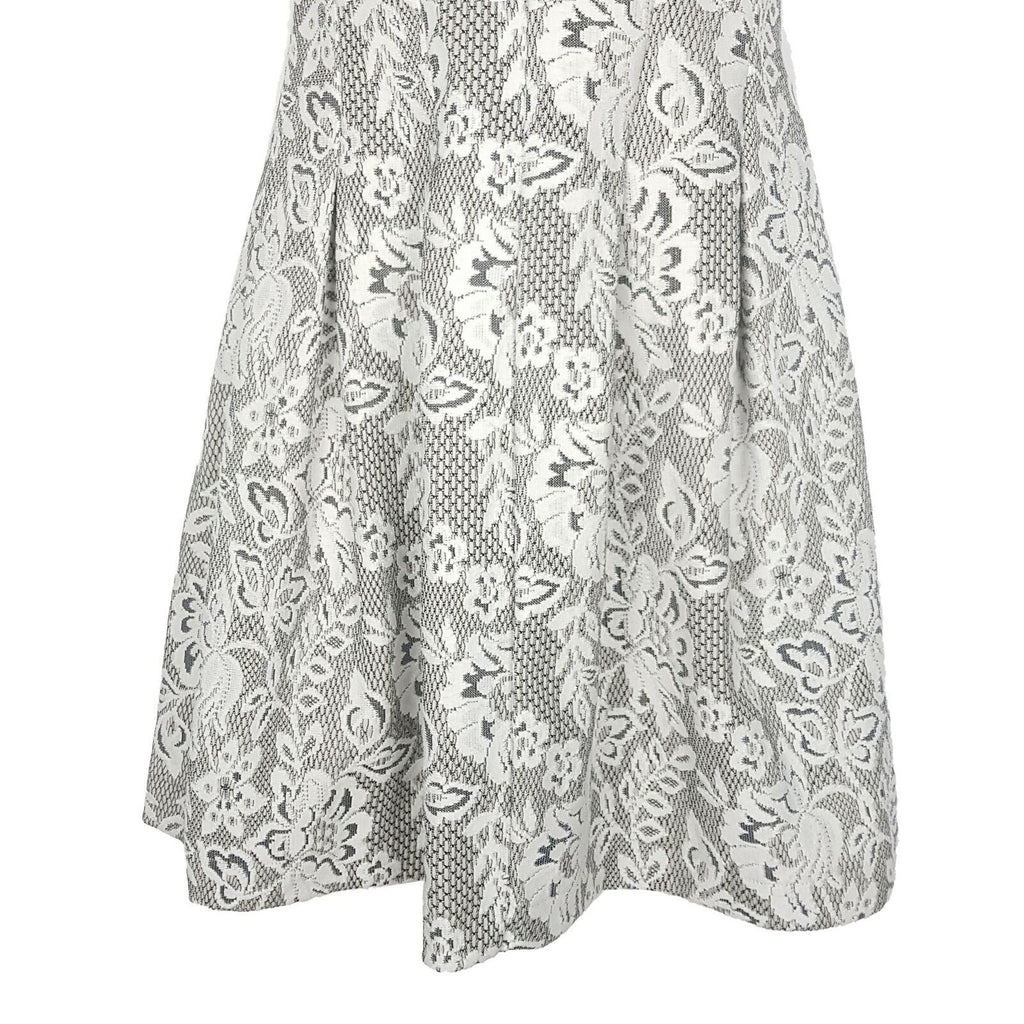 ZARA Sleeveless Beaded Boat Neck Embroidered Floral Lace A-Line Dress Size AU XS