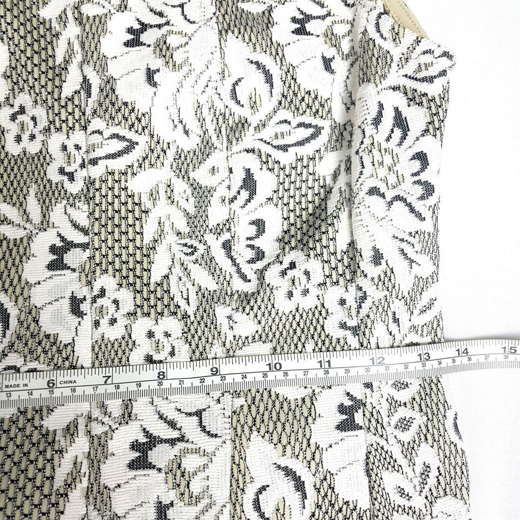 ZARA Sleeveless Beaded Boat Neck Embroidered Floral Lace A-Line Dress Size AU XS
