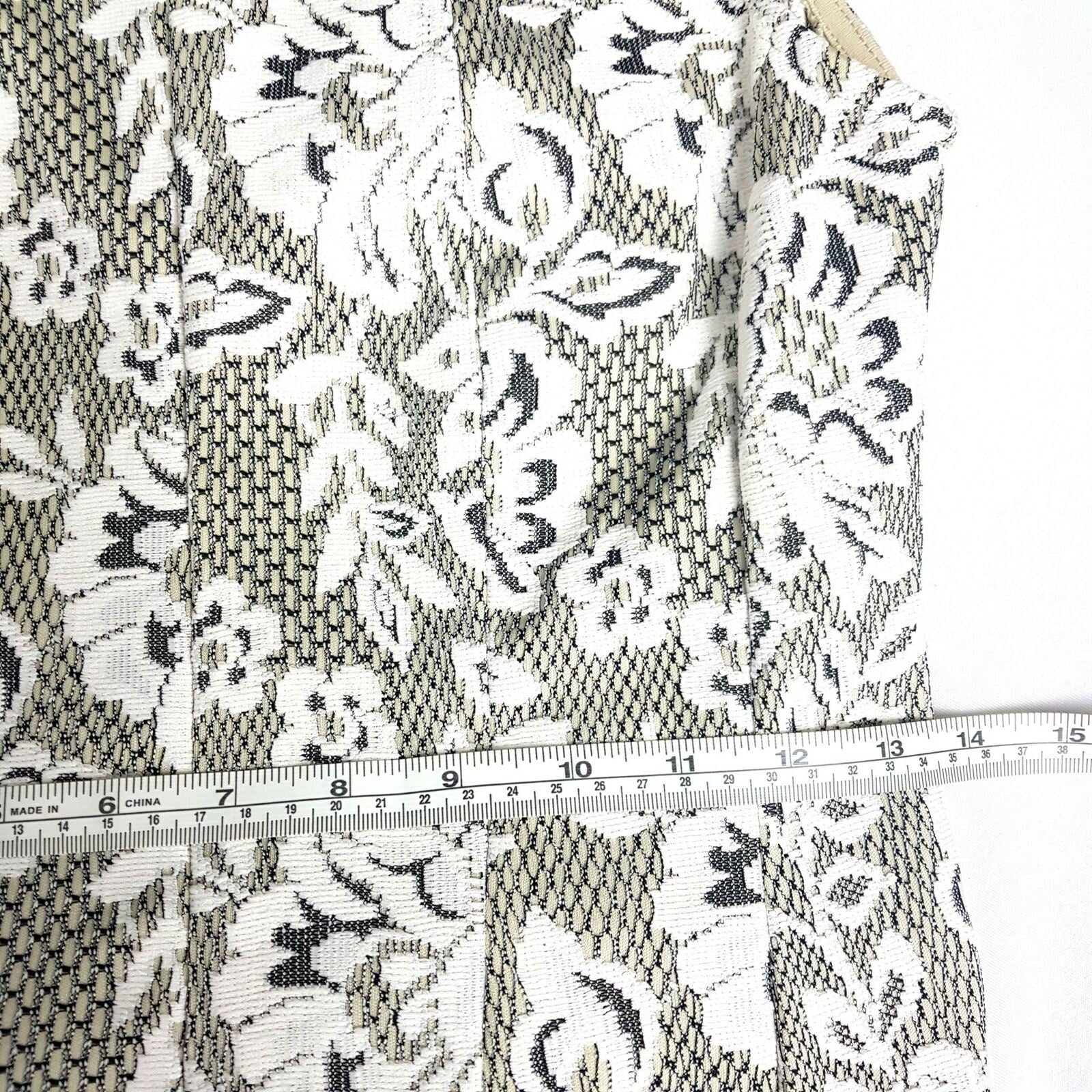 ZARA Sleeveless Beaded Boat Neck Embroidered Floral Lace A-Line Dress Size AU XS