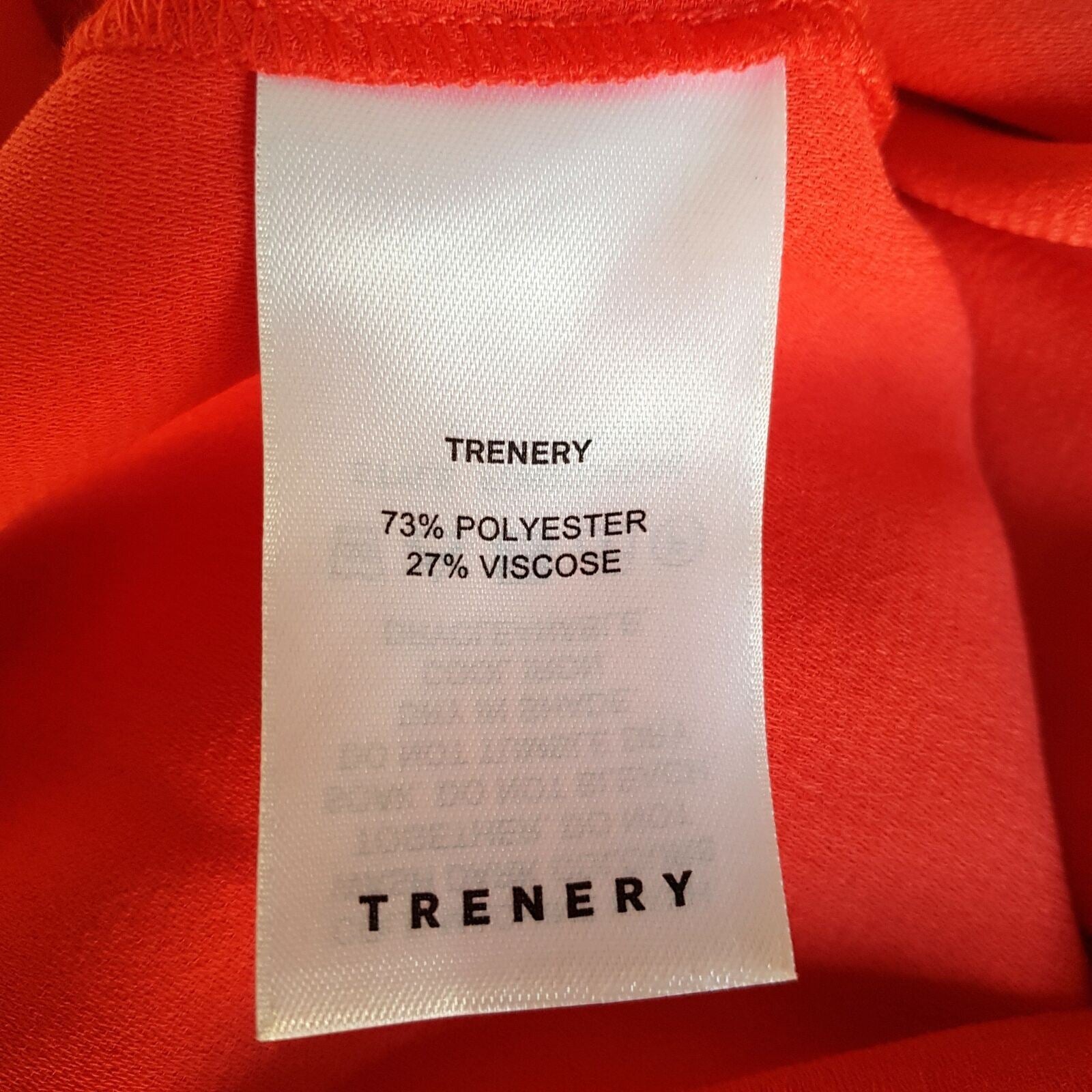 TRENERY Red Pleated Women's Wrap Knee-Length Dress Short Sleeve V-Neck Size 6