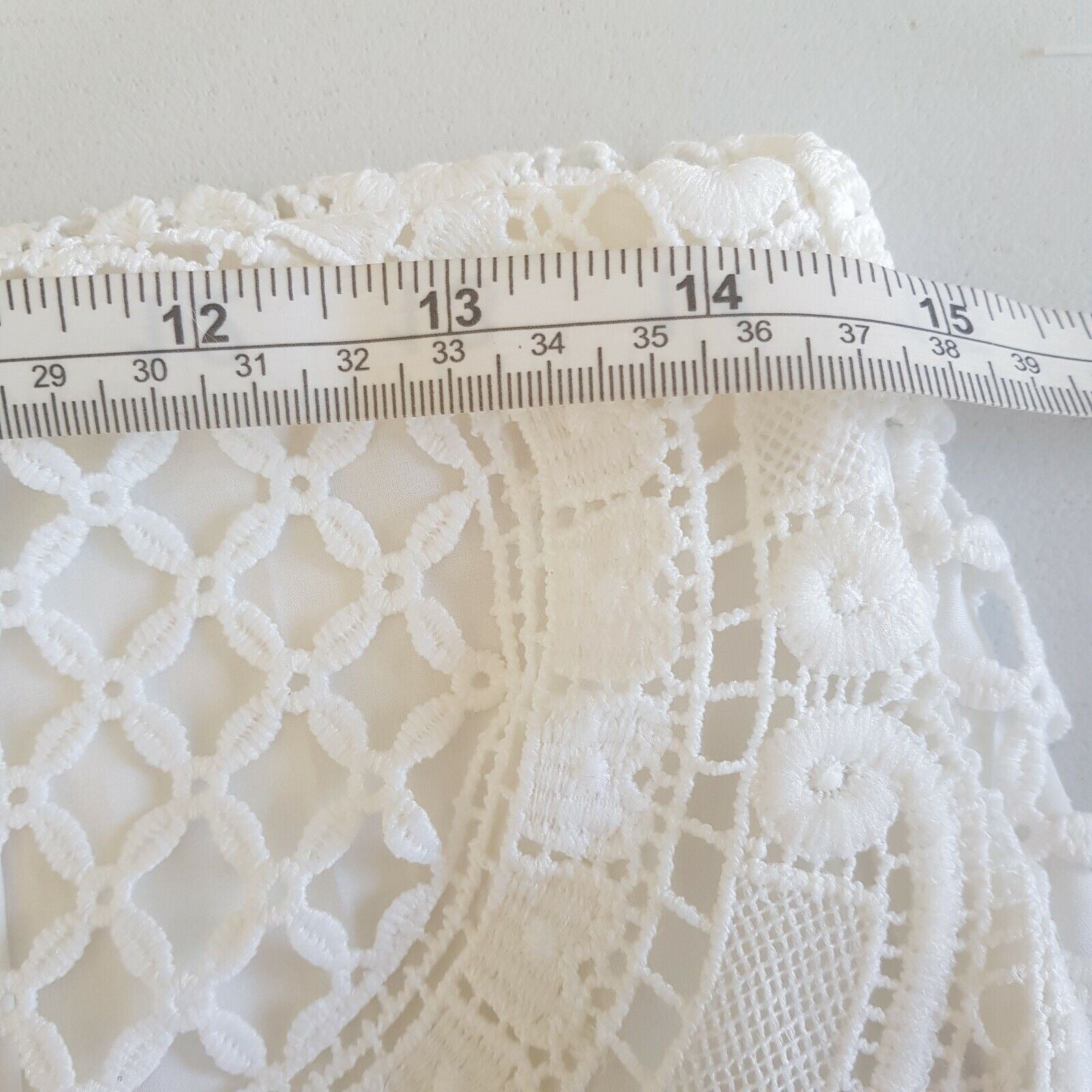 PORTMANS Elegant White Floral Knit Lace High Waist Midi Skirt Summer Size 10 M