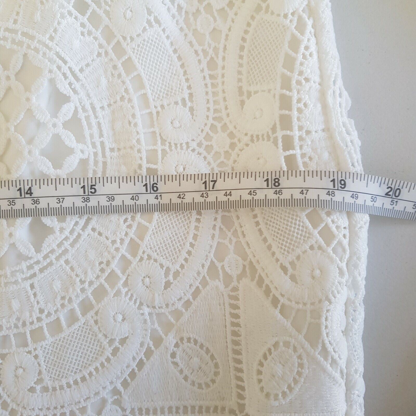 PORTMANS Elegant White Floral Knit Lace High Waist Midi Skirt Summer Size 10 M