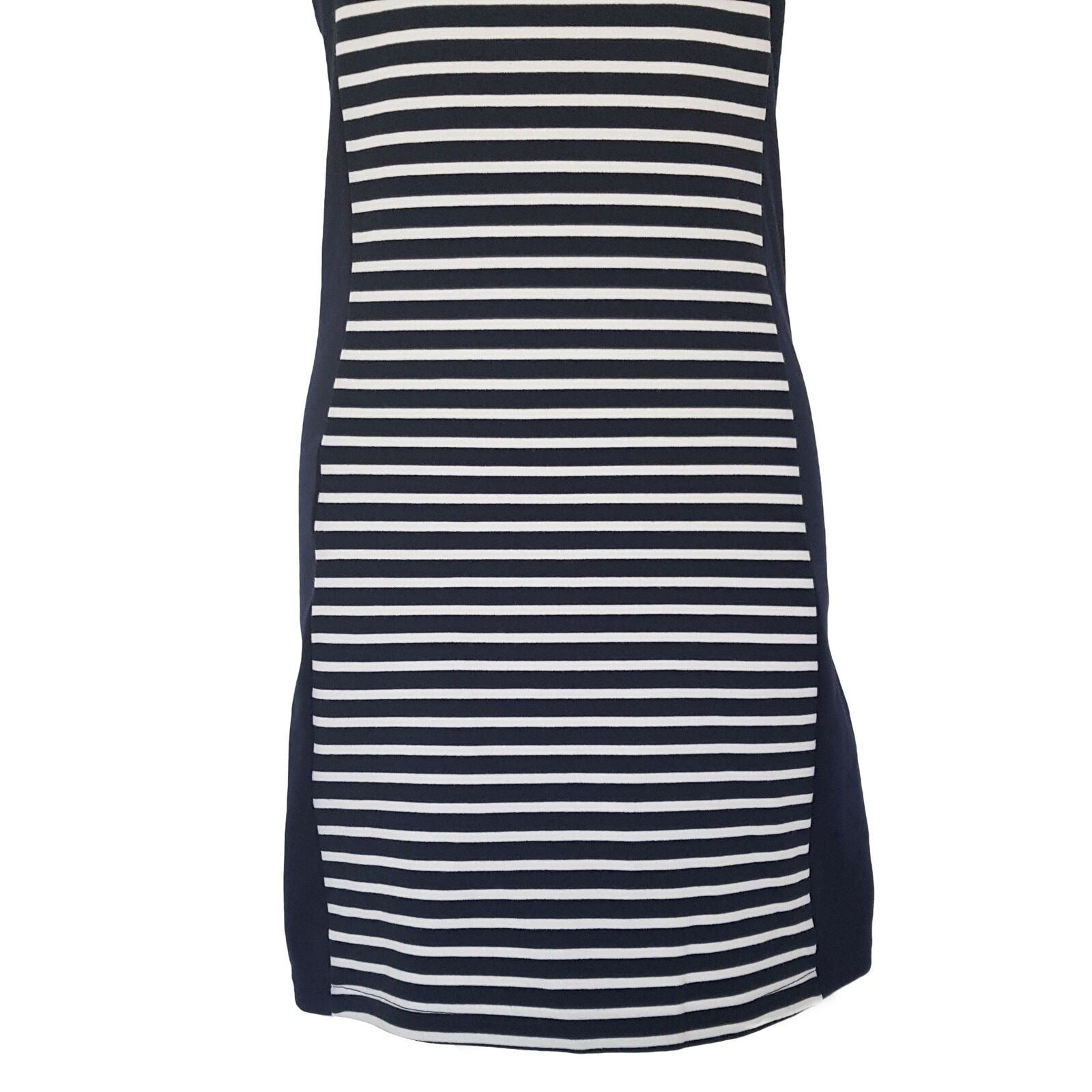 DOTTI Striped T-Shirt Dress Casual Ladies Wear Short Sleeves Knee Length Fitted