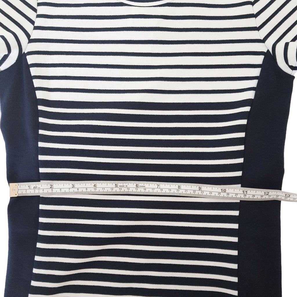 DOTTI Striped T-Shirt Dress Casual Ladies Wear Short Sleeves Knee Length Fitted