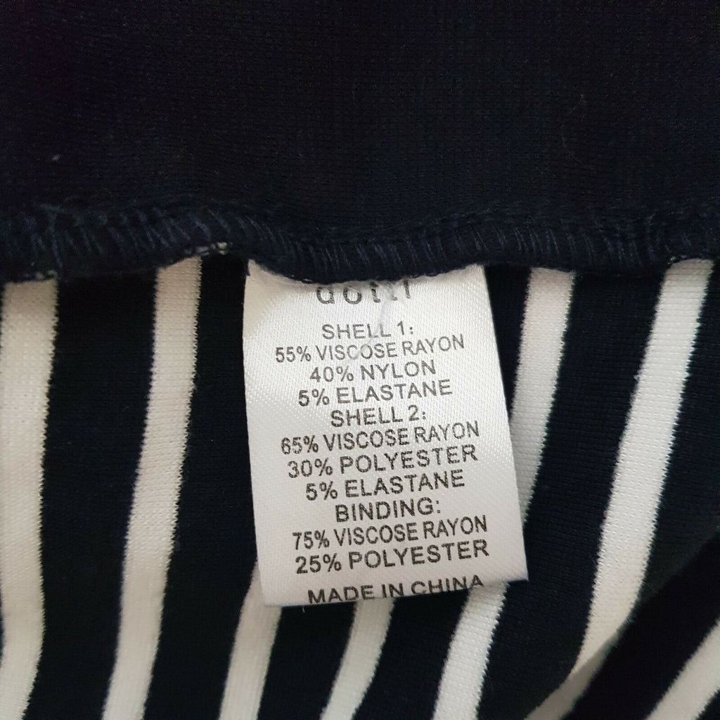 DOTTI Striped T-Shirt Dress Casual Ladies Wear Short Sleeves Knee Length Fitted