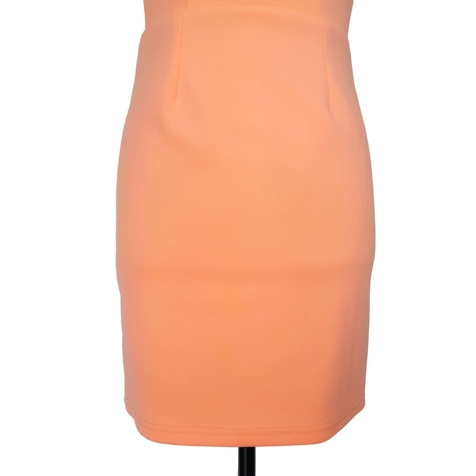 INDIKAH Bright Orange Fluoro Sleeveless Deep Back Cut-Out Bodycon Backless Dress