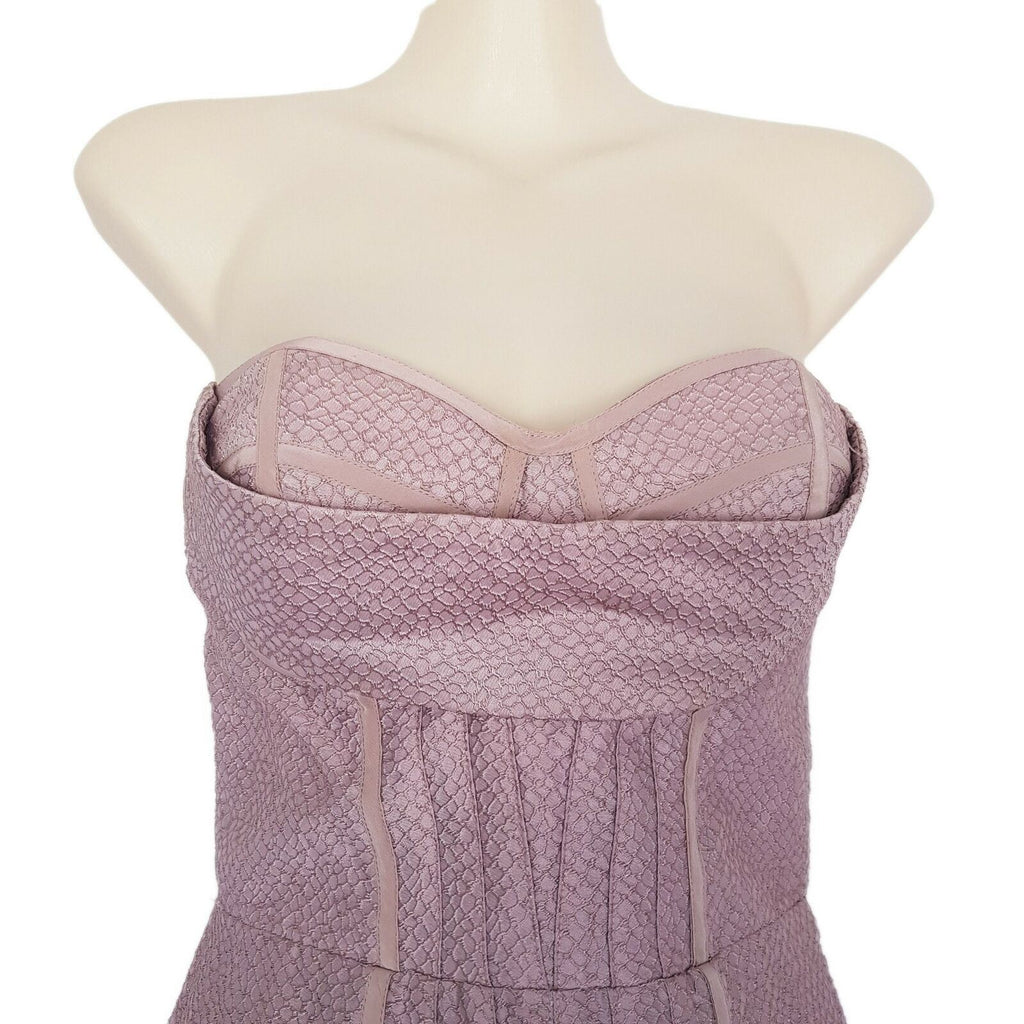 SEDUCE Pink Blossom Strapless Contrast-Trim Bustier Sexy Mini Cocktail Dress NWT