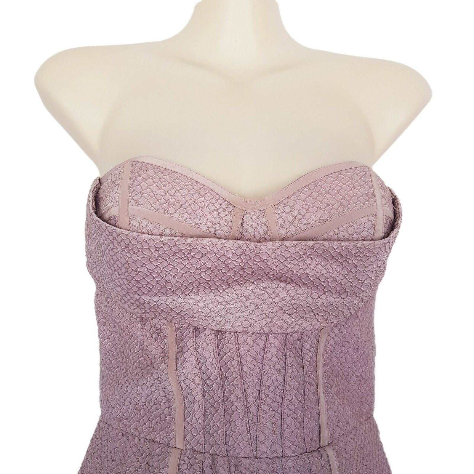 SEDUCE Pink Blossom Strapless Contrast-Trim Bustier Sexy Mini Cocktail Dress NWT