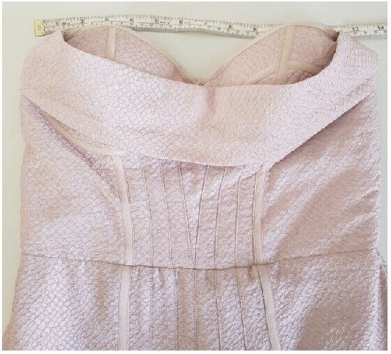 SEDUCE Pink Blossom Strapless Contrast-Trim Bustier Sexy Mini Cocktail Dress NWT