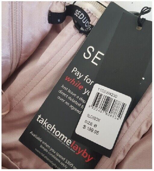 SEDUCE Pink Blossom Strapless Contrast-Trim Bustier Sexy Mini Cocktail Dress NWT