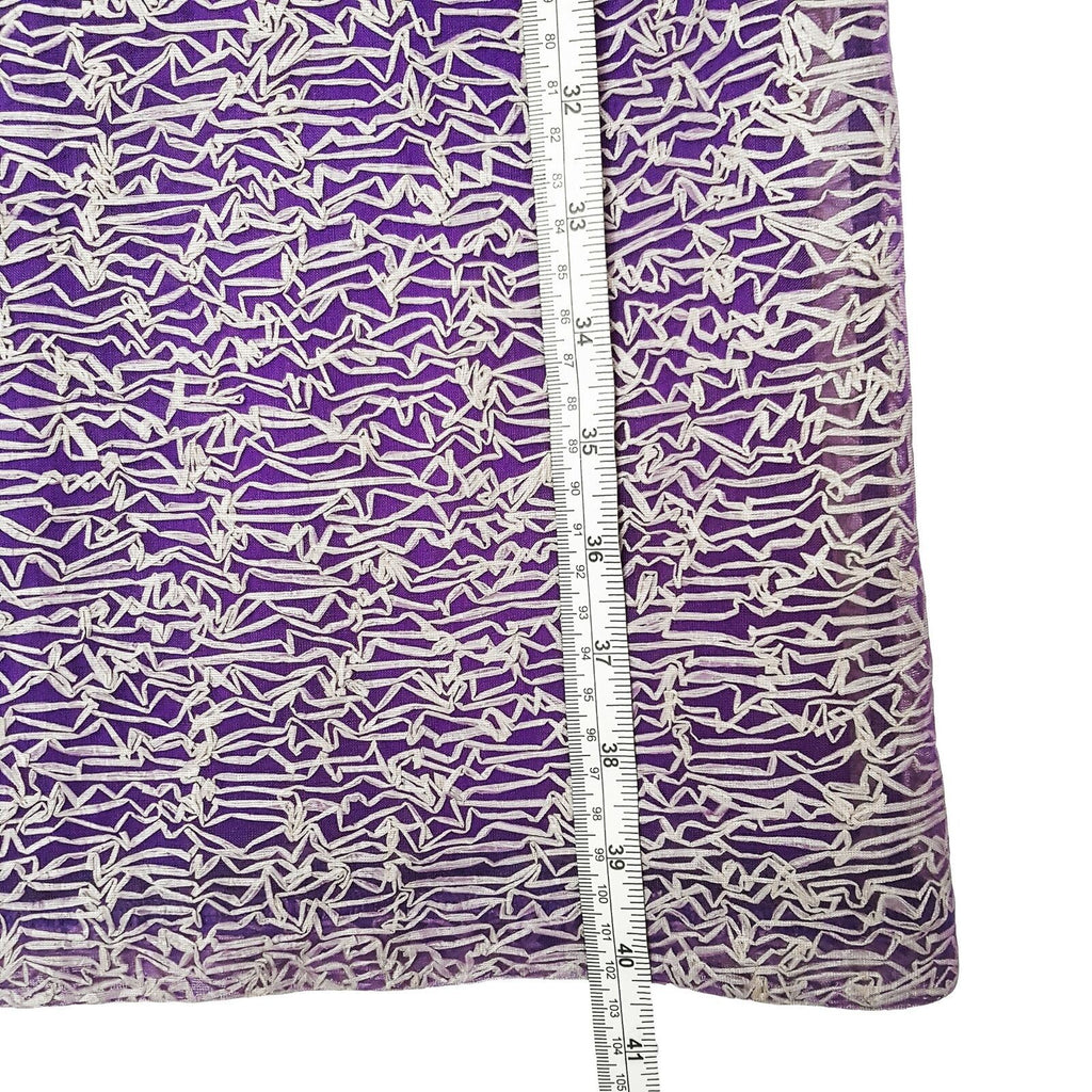 SEDUCE Purple Abstract A-Line Dress Sleeveless Deep V-Neck Casual Cocktail Party