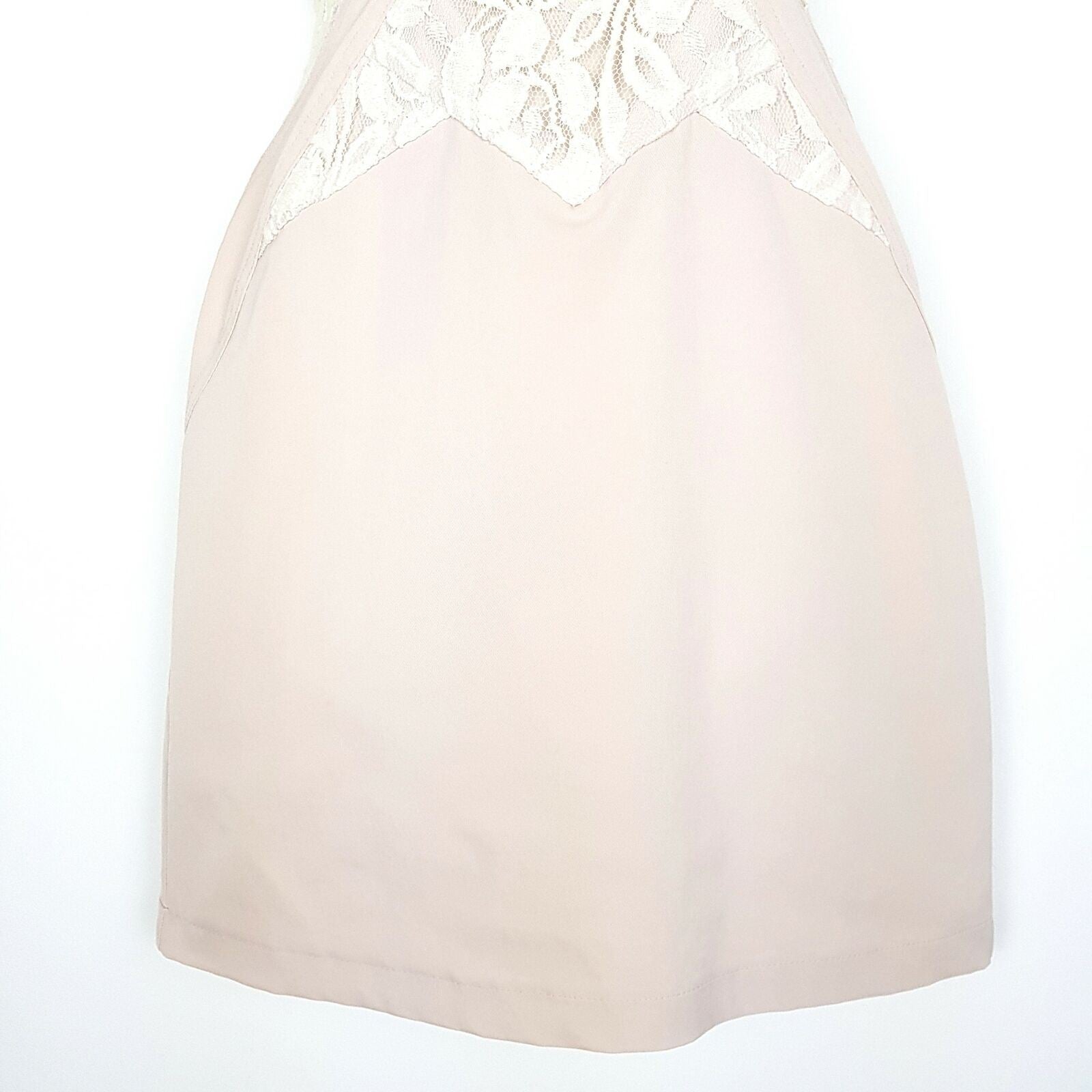 BLUEJUICE Pink White Floral Lace Women's Halter Sheath Sleeveless Dress Party