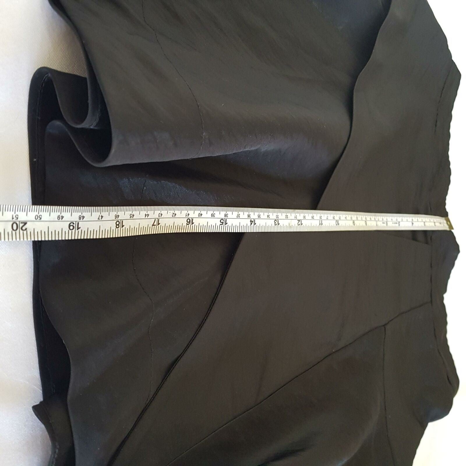 CUE Skirt 12 Shiny Black Layered Mid Rise Women's A-Line Designer Cocktail Party