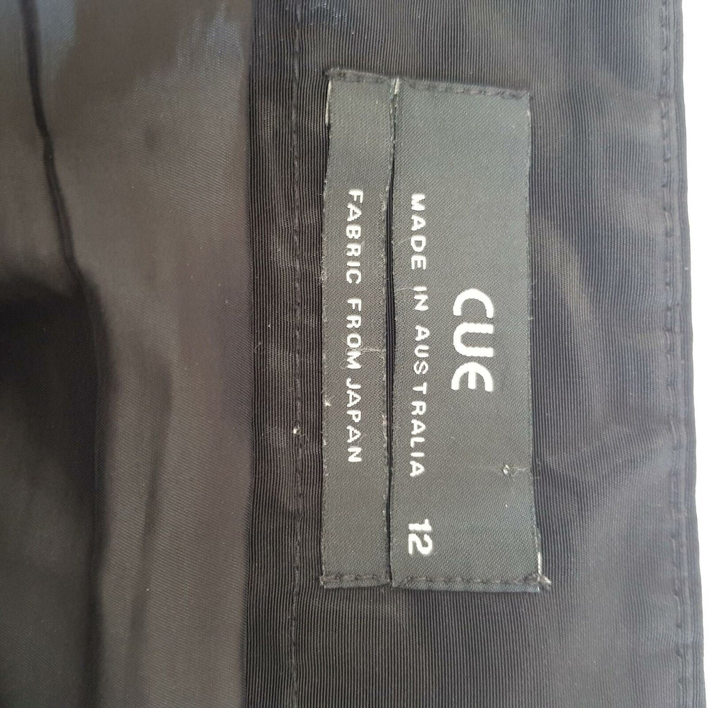 CUE Skirt 12 Shiny Black Layered Mid Rise Women's A-Line Designer Cocktail Party